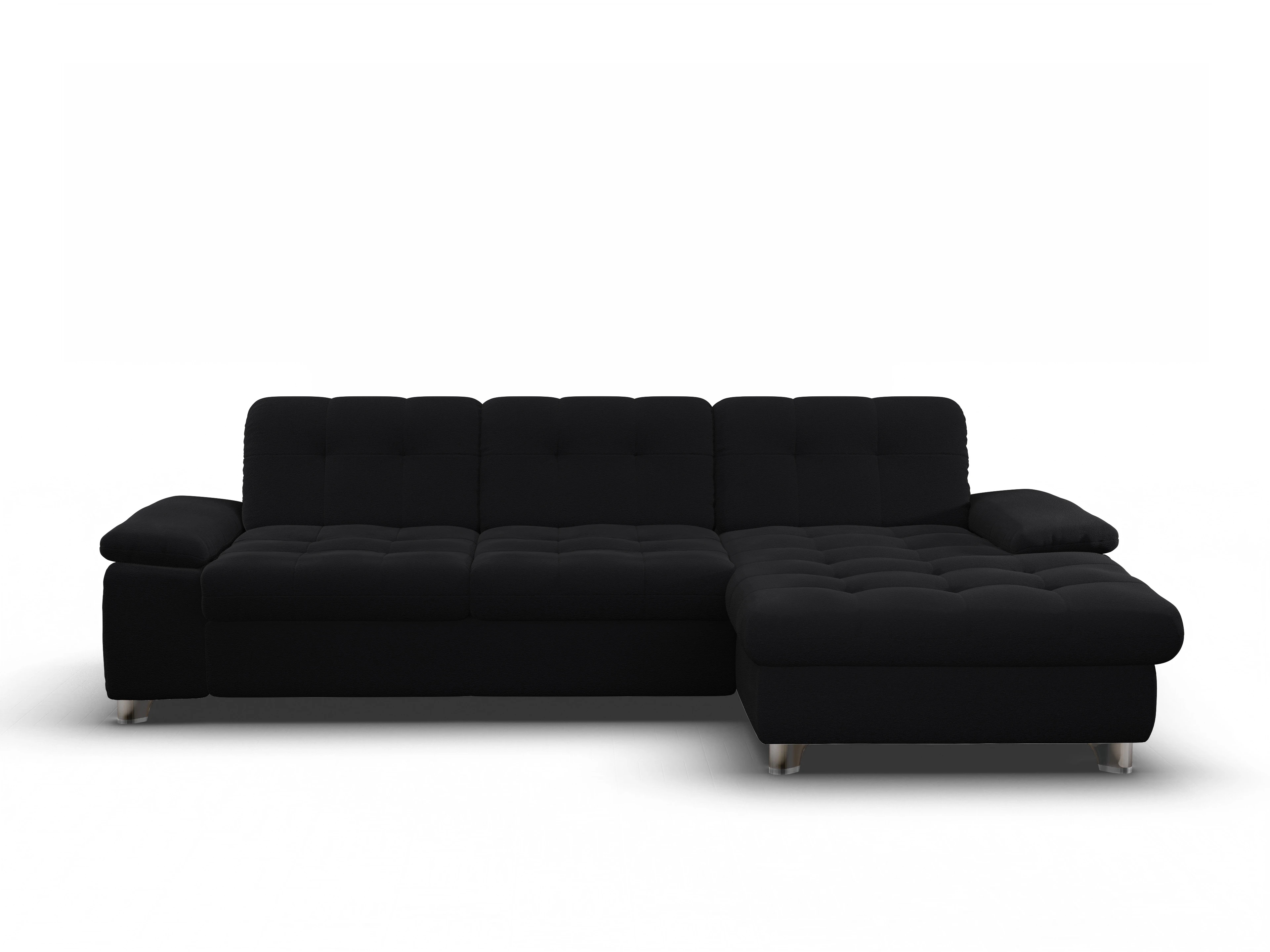 Ansicht des Produktes SC Smart 1012 Ecksofa rechts Abschluss offen in Stoff Schwarz