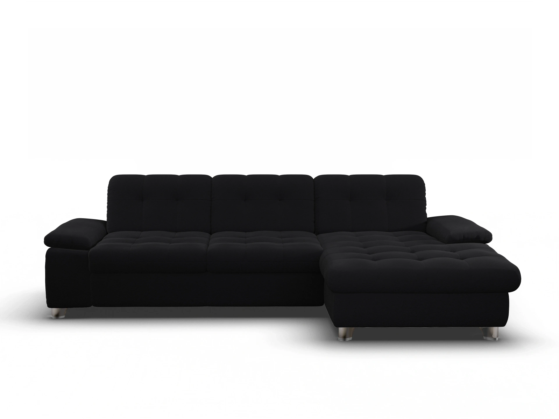 Ansicht des Produktes SC Smart 1012 Ecksofa rechts Abschluss offen in Stoff Schwarz