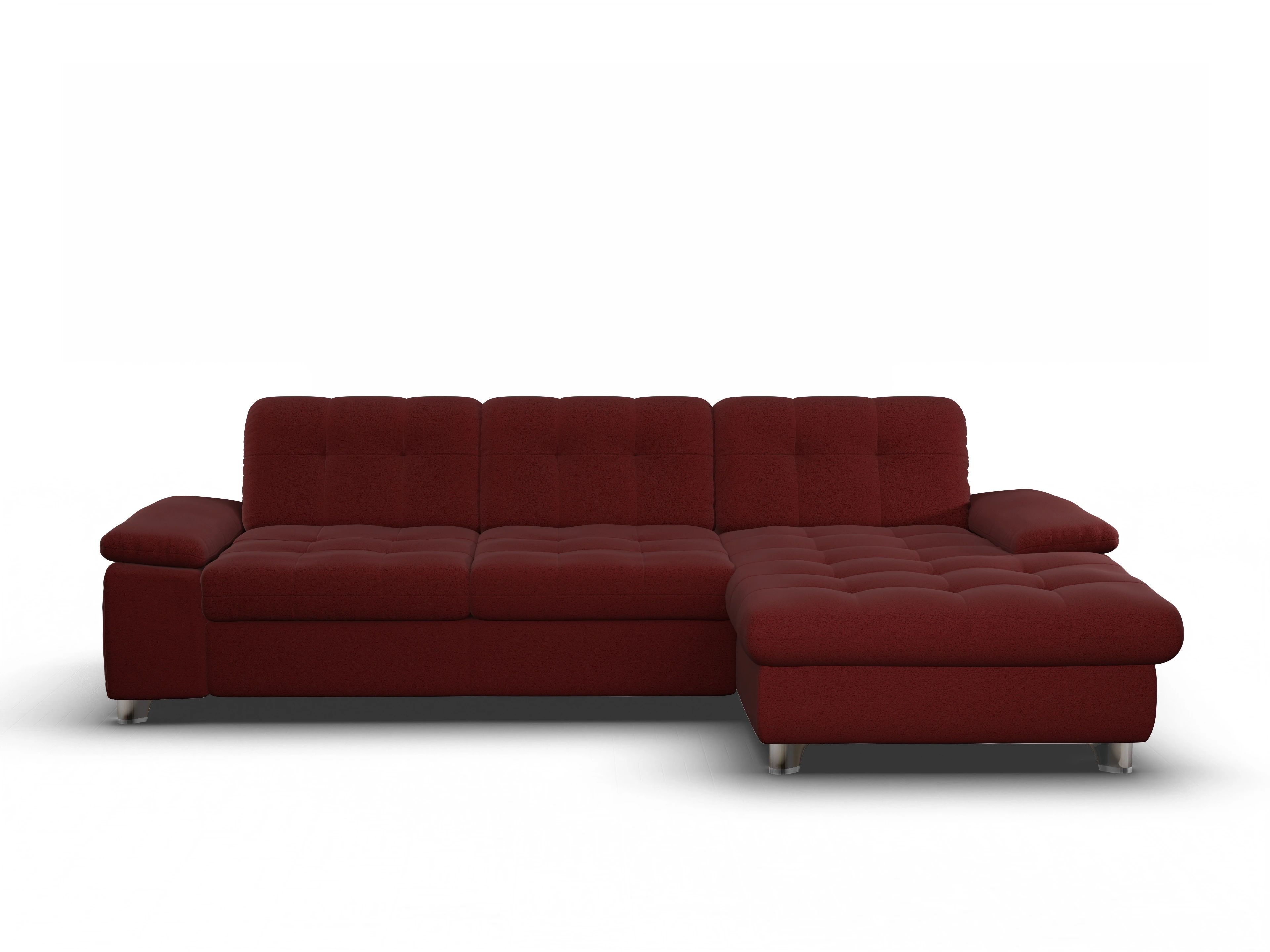 Sitz Concept smart 1012 Canape Large R Ansicht des Produktes SC Smart 1012 Ecksofa rechts Abschluss offen in Stoff Rot