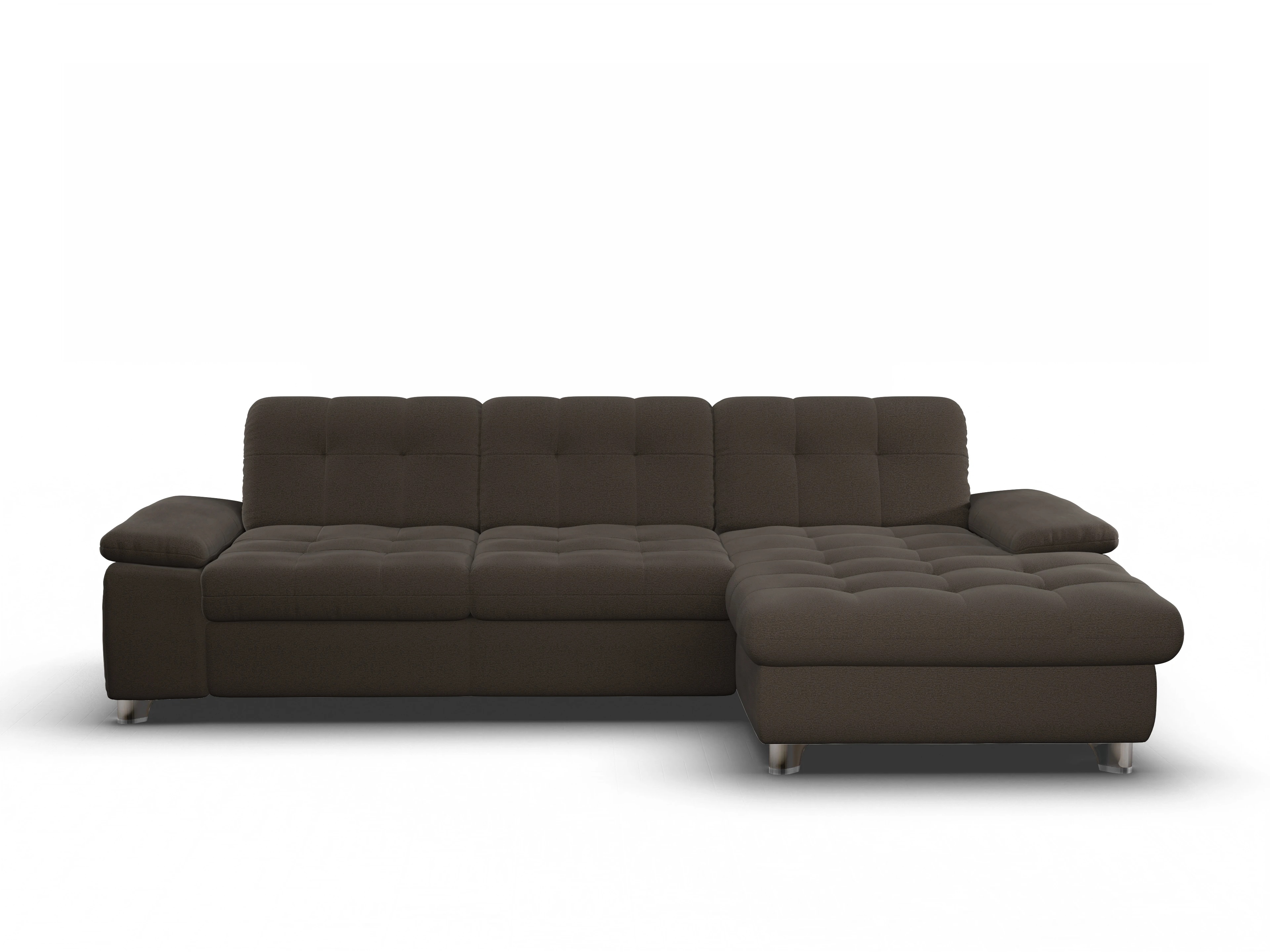 Sitz Concept smart 1012 Canape Large R Ansicht des Produktes SC Smart 1012 Ecksofa rechts Abschluss offen in Stoff Braun