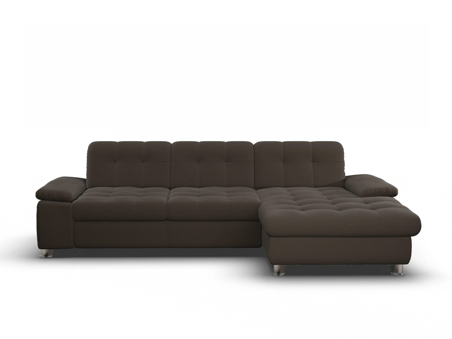 Ansicht des Produktes SC Smart 1012 Ecksofa rechts Abschluss offen in Stoff Braun