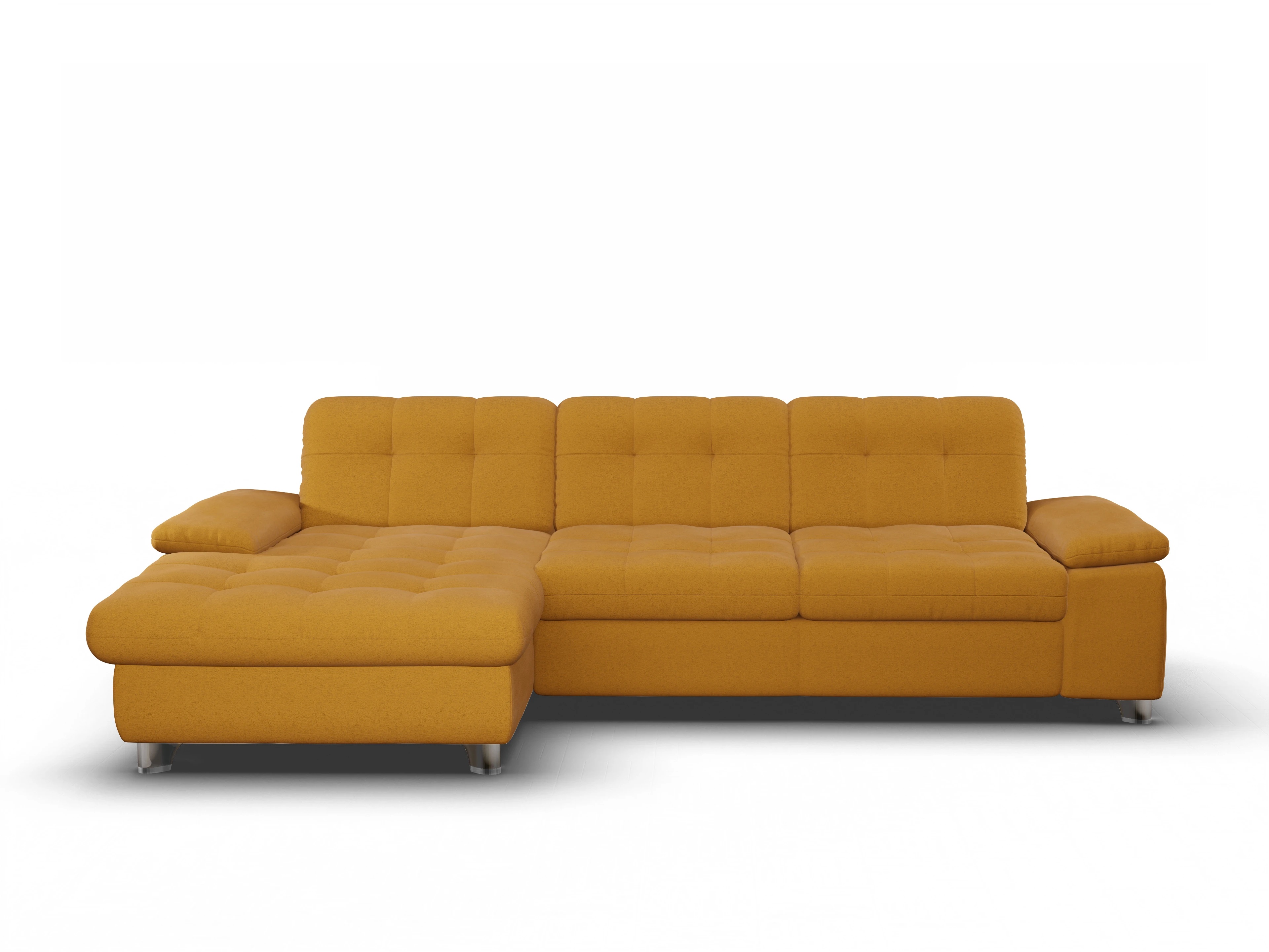 Ansicht des Produktes SC Smart 1012 Ecksofa links Abschluss offen in Stoff Gelb