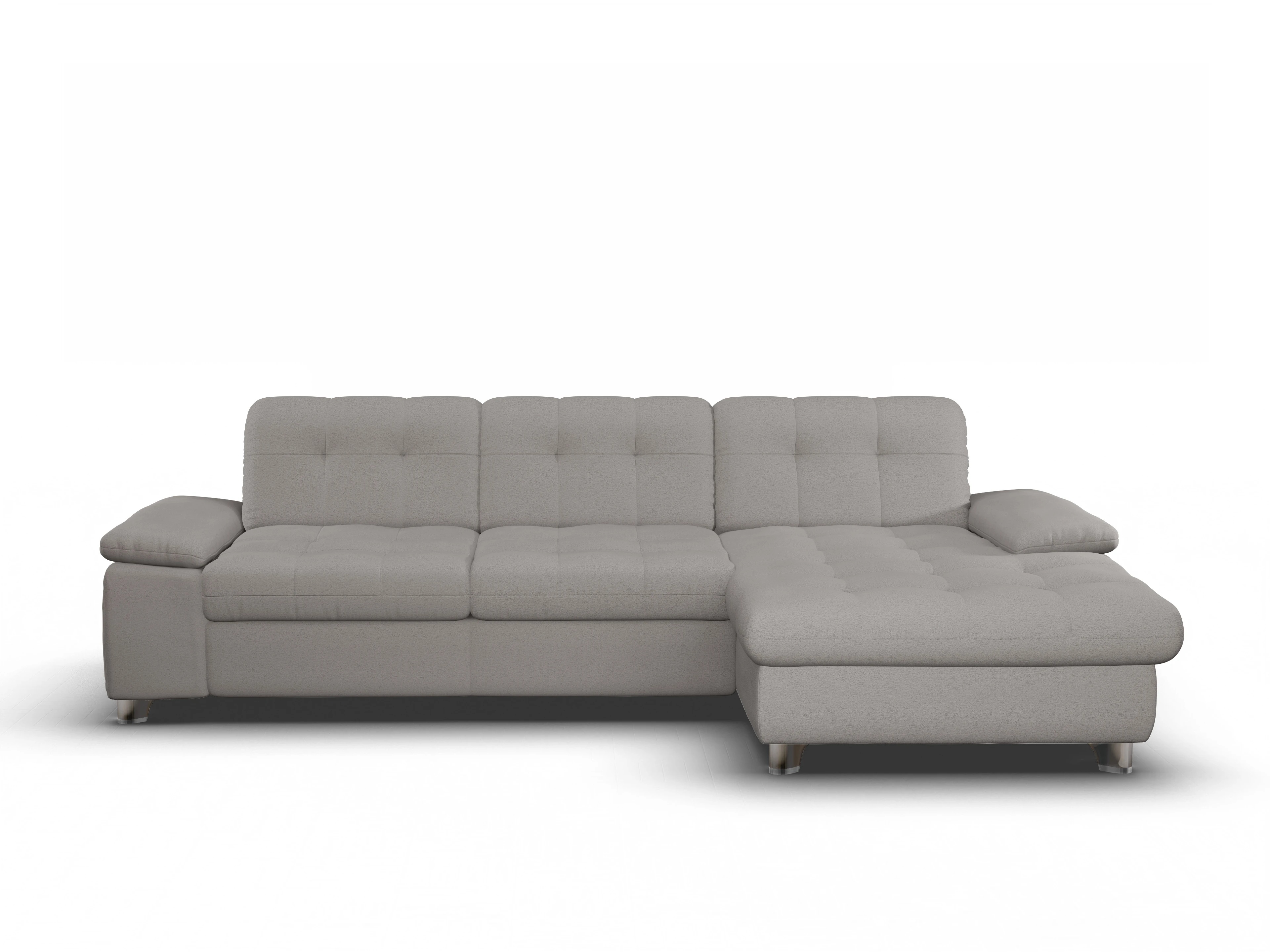 Sitz Concept smart 1012 Canape Large R Ansicht des Produktes SC Smart 1012 Ecksofa rechts Abschluss offen in Stoff Grau