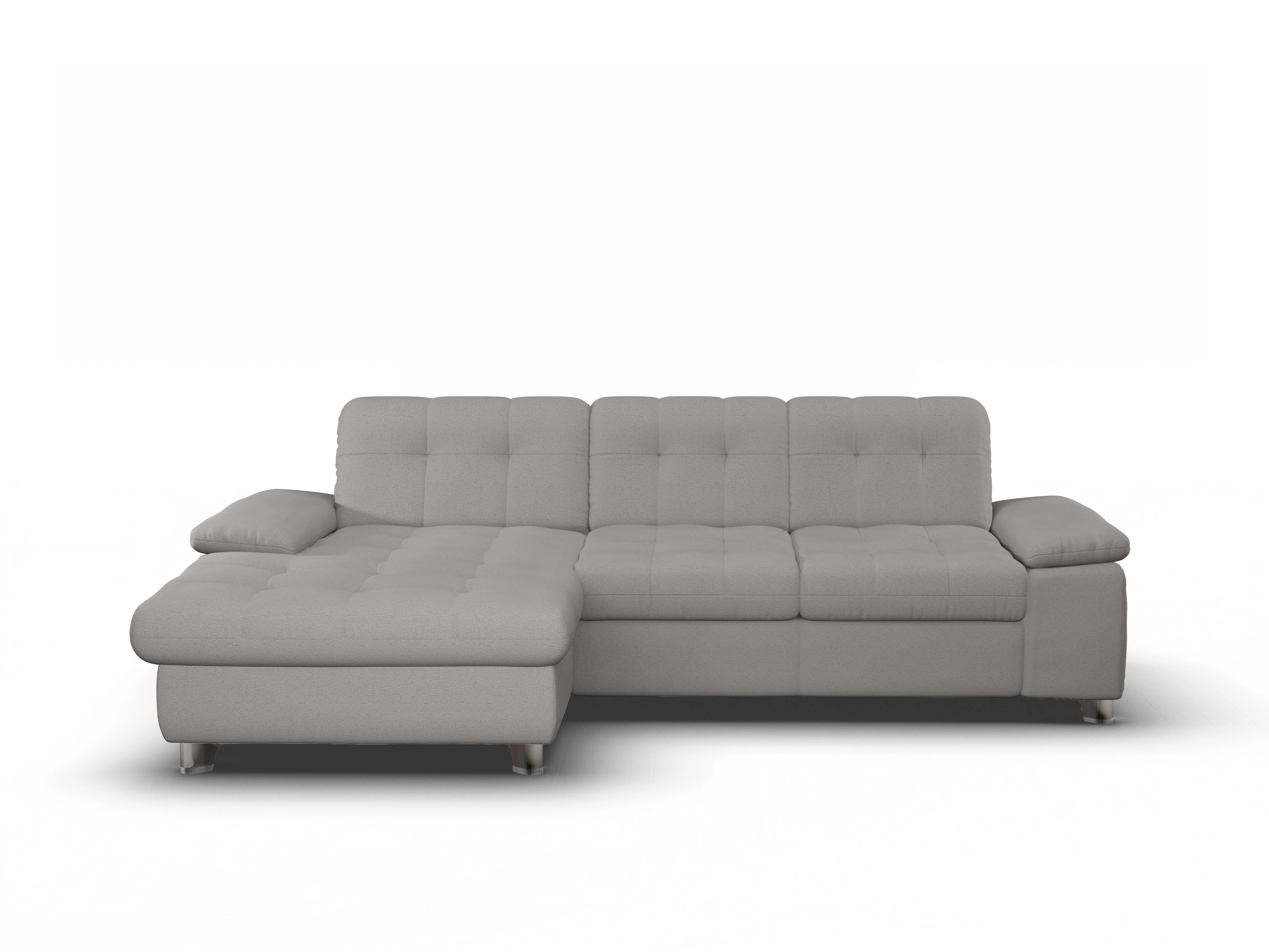 Ansicht des Produktes SC Smart 1012 Ecksofa links Abschluss offen in Stoff Grau
