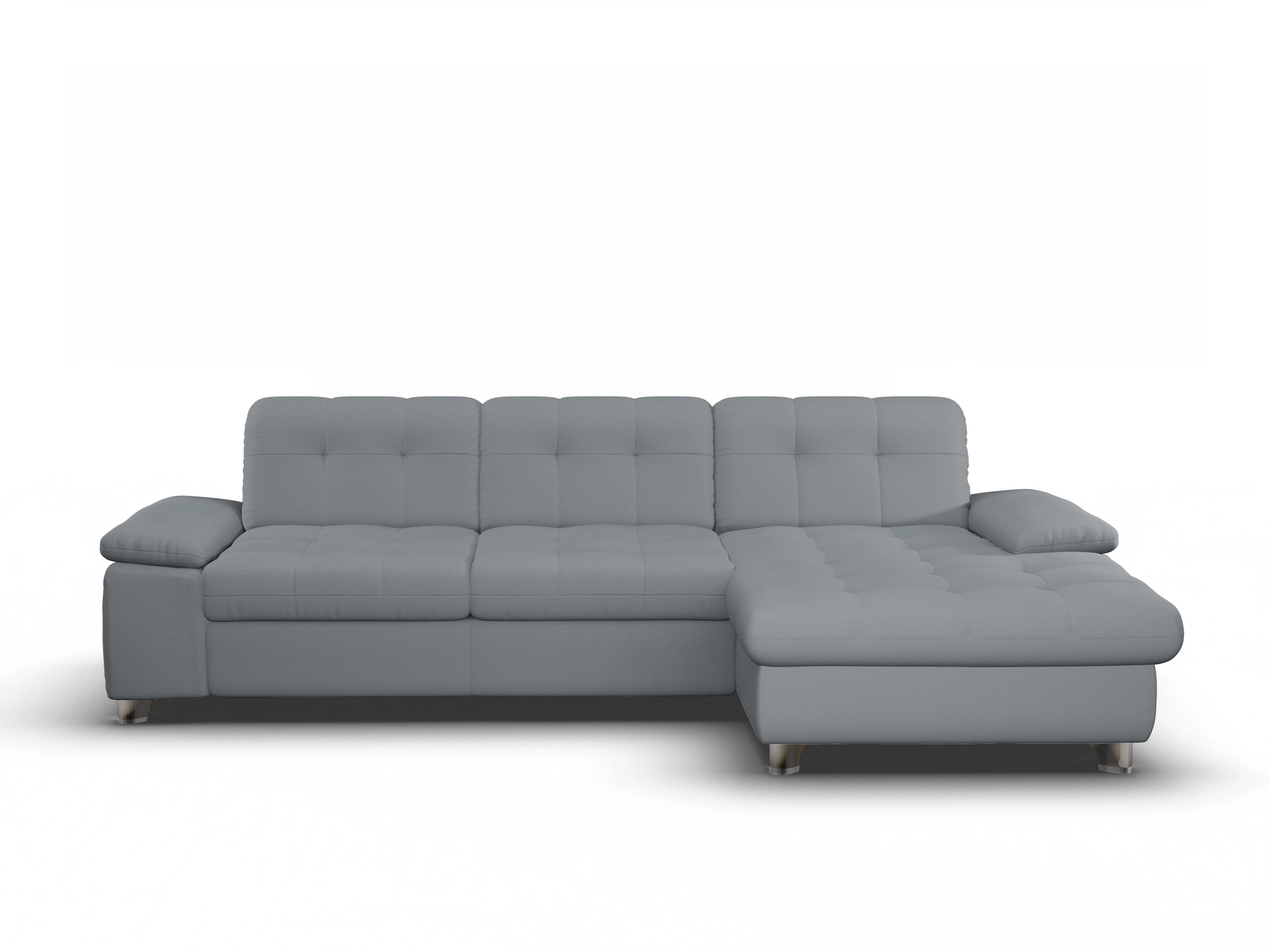 Ansicht des Produktes SC Smart 1012 Ecksofa rechts Abschluss offen in Stoff Grau