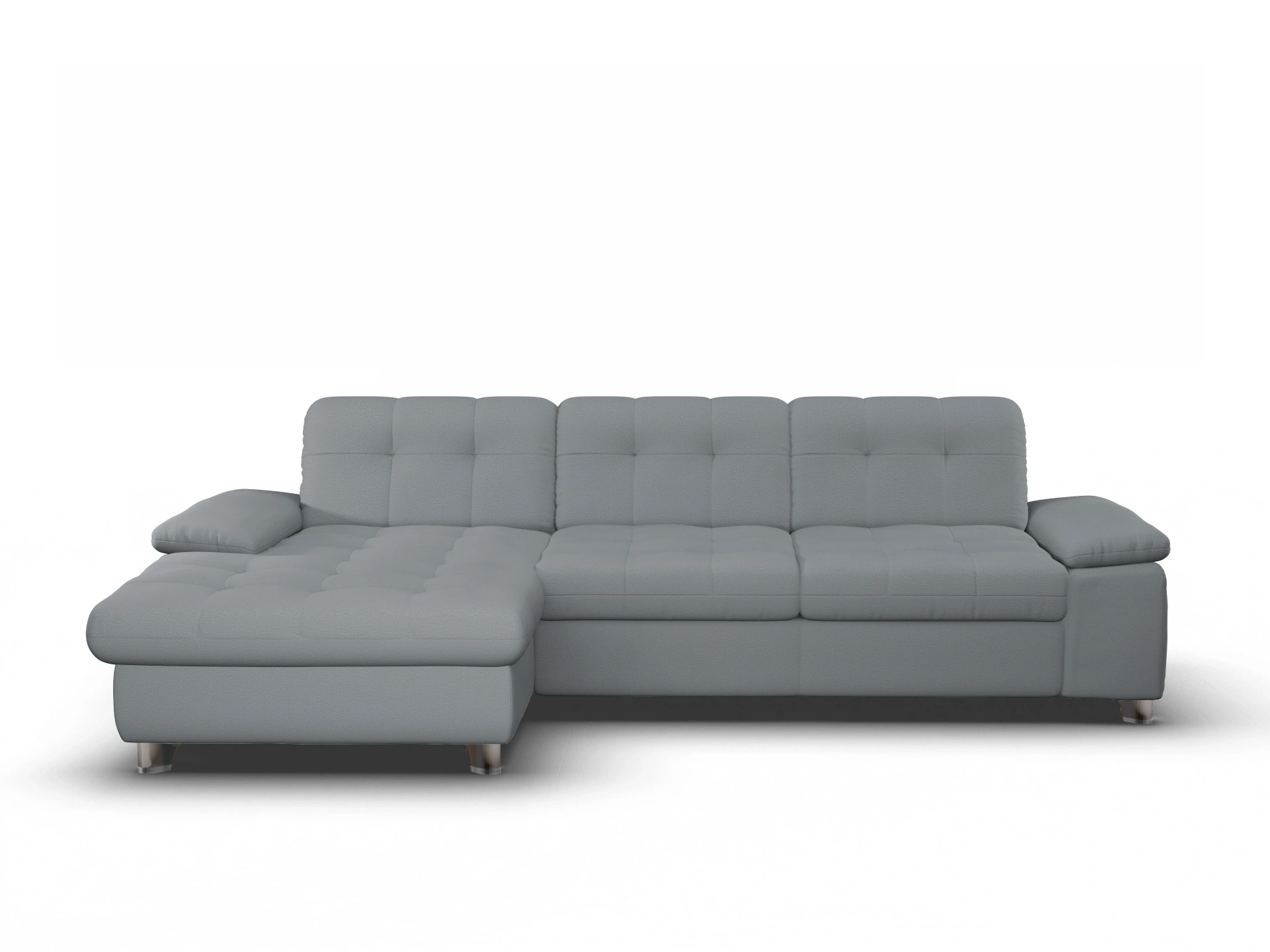 Ansicht des Produktes SC Smart 1012 Ecksofa links Abschluss offen in Stoff Grau