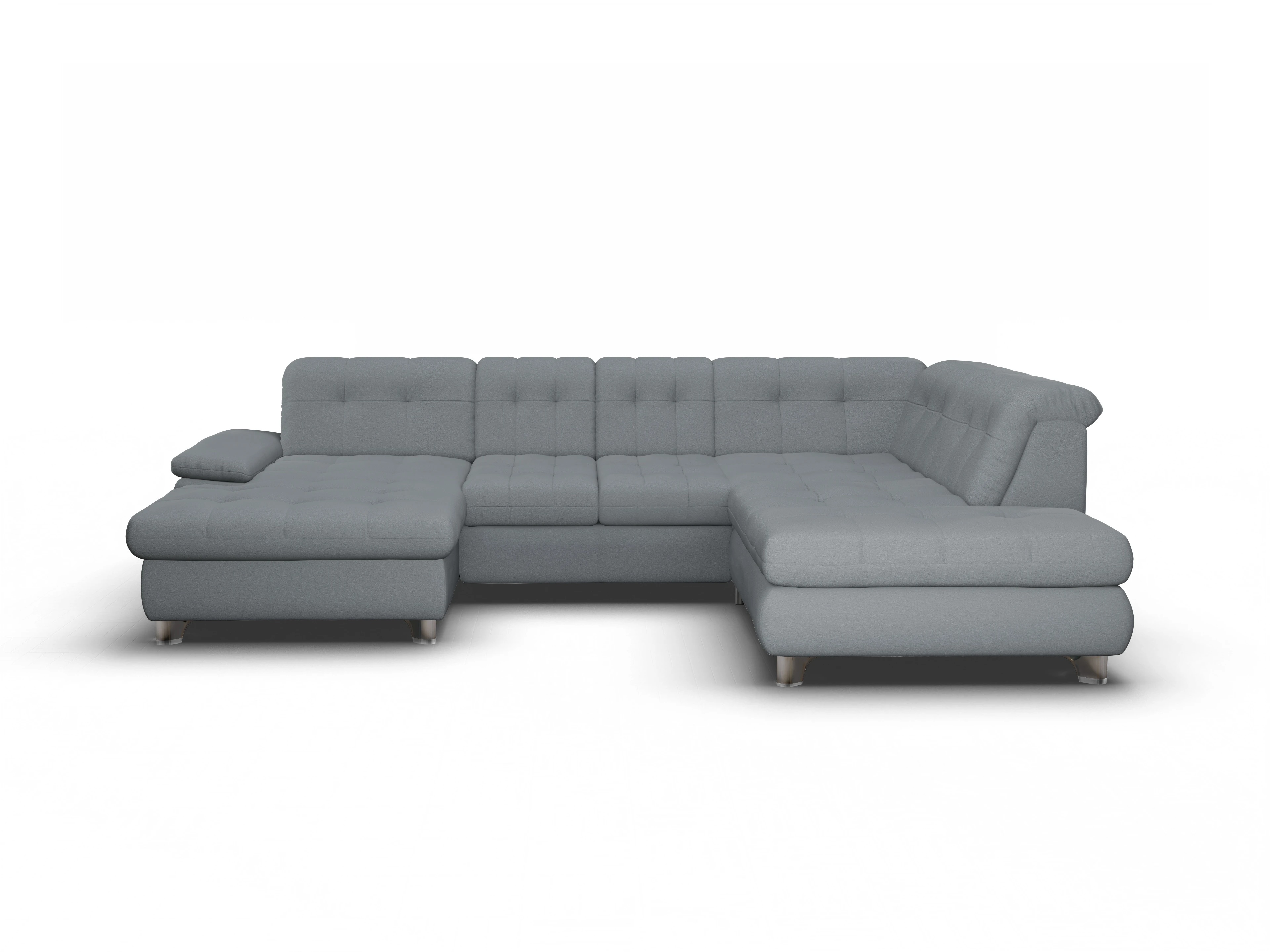 Ansicht des Produktes SC Smart 1012 Wohnlandschaft offen beidseitig in Stoff Grau