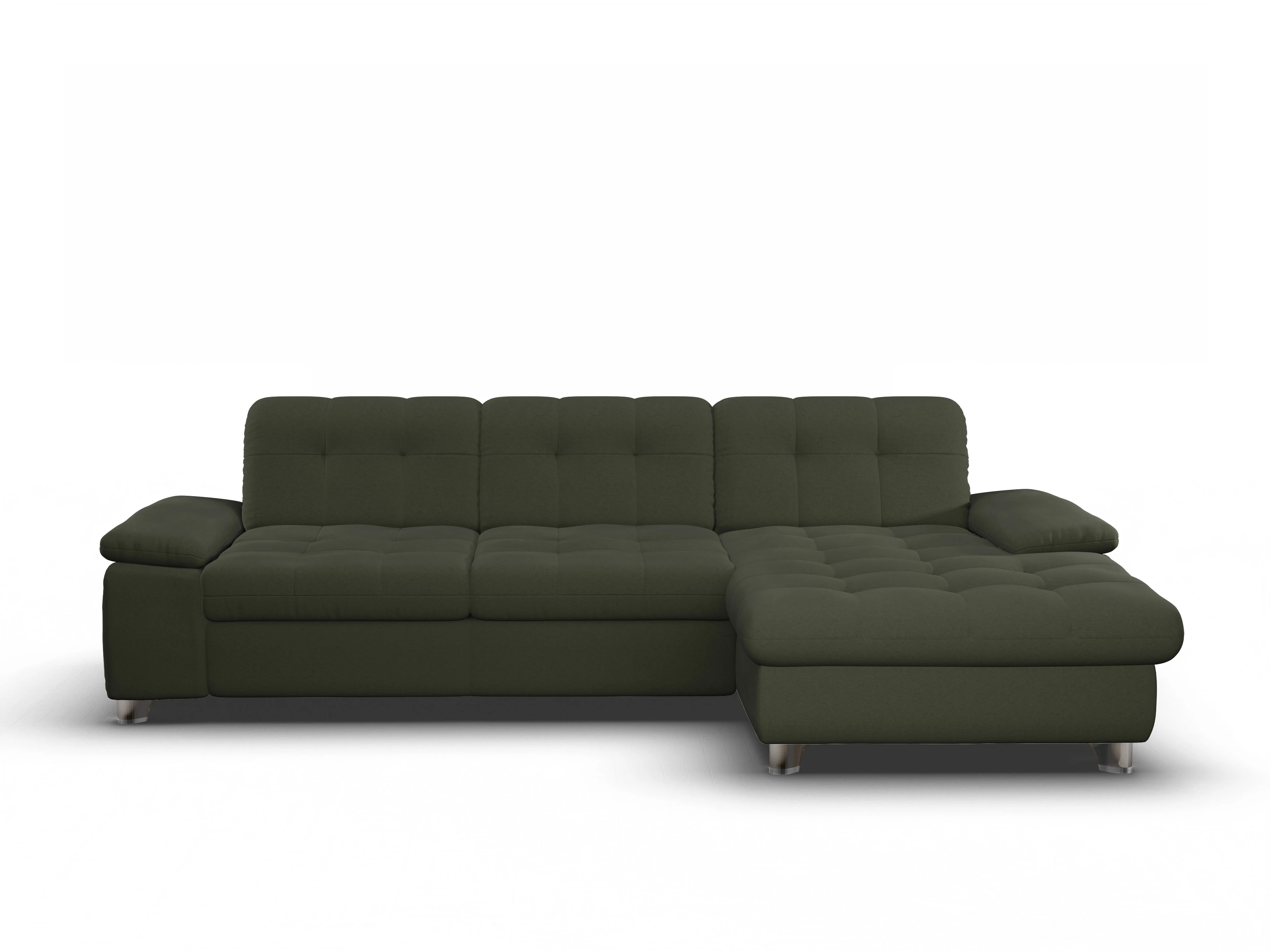 Ansicht des Produktes SC Smart 1012 Ecksofa rechts Abschluss offen in Stoff Grün