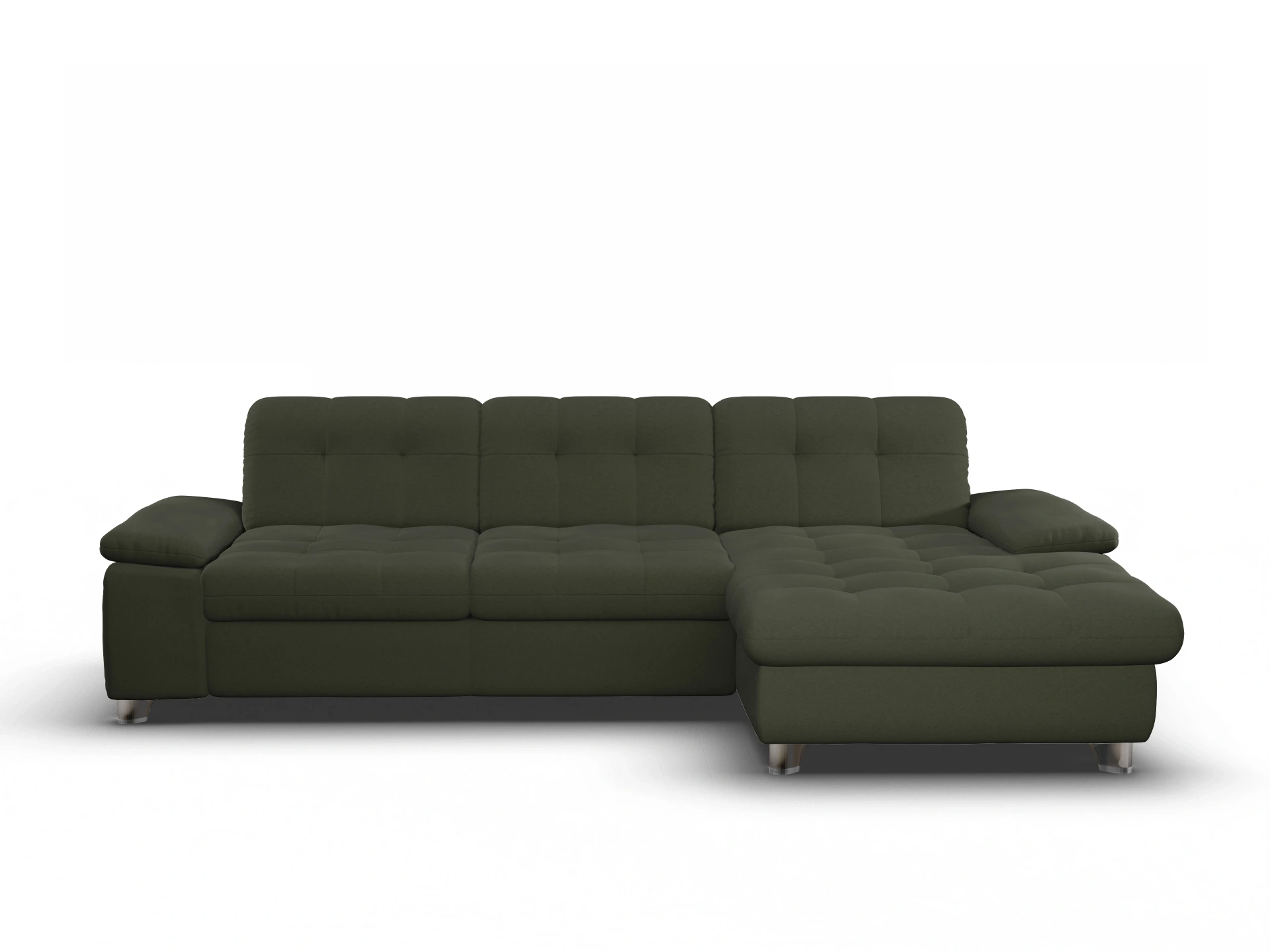 Ansicht des Produktes SC Smart 1012 Ecksofa rechts Abschluss offen in Stoff Grün