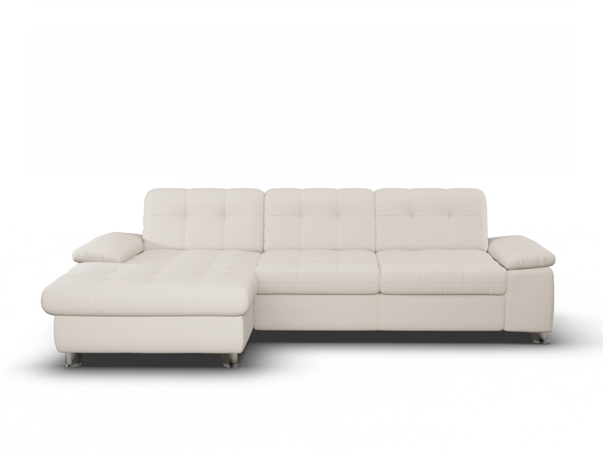 Ansicht des Produktes SC Smart 1012 Ecksofa links Abschluss offen in Stoff Beige