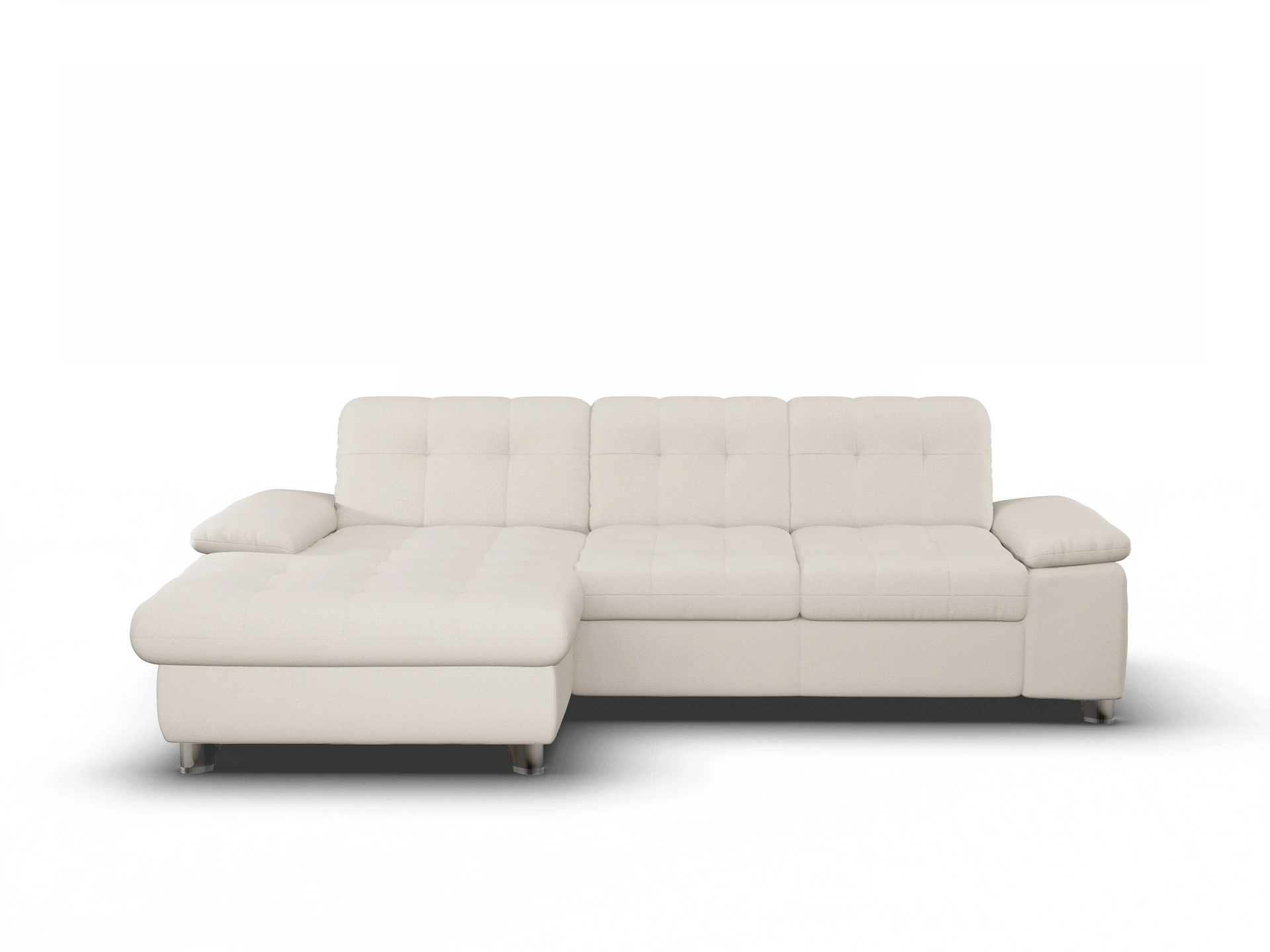 Ansicht des Produktes SC Smart 1012 Ecksofa links Abschluss offen in Stoff Beige