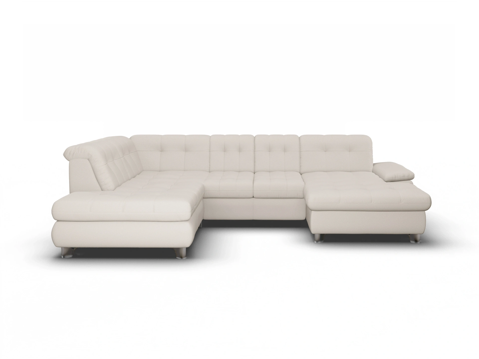 Ansicht des Produktes SC Smart 1012 Wohnlandschaft offen beidseitig in Stoff Beige