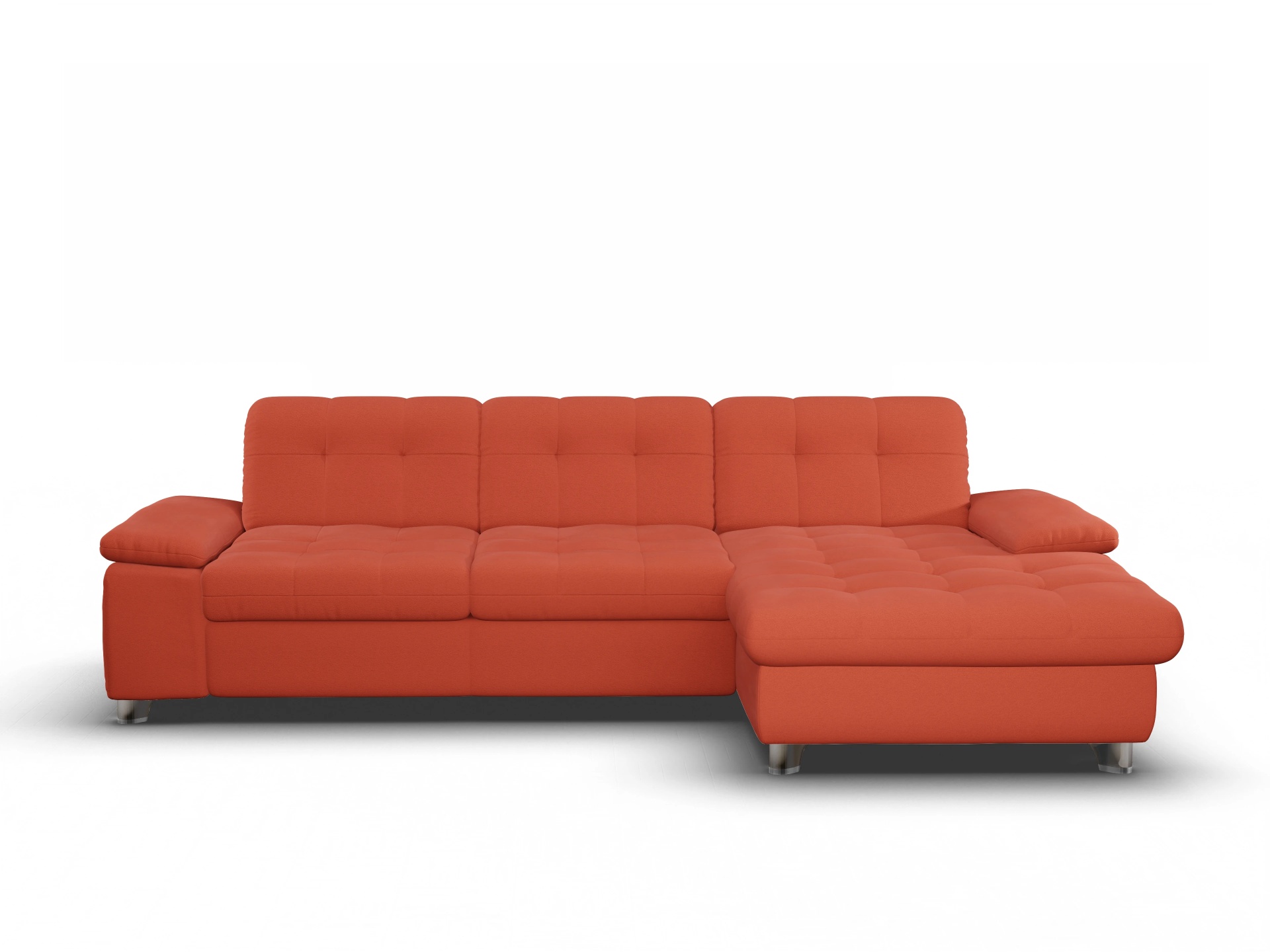 Ansicht des Produktes SC Smart 1012 Ecksofa rechts Abschluss offen in Stoff Orange