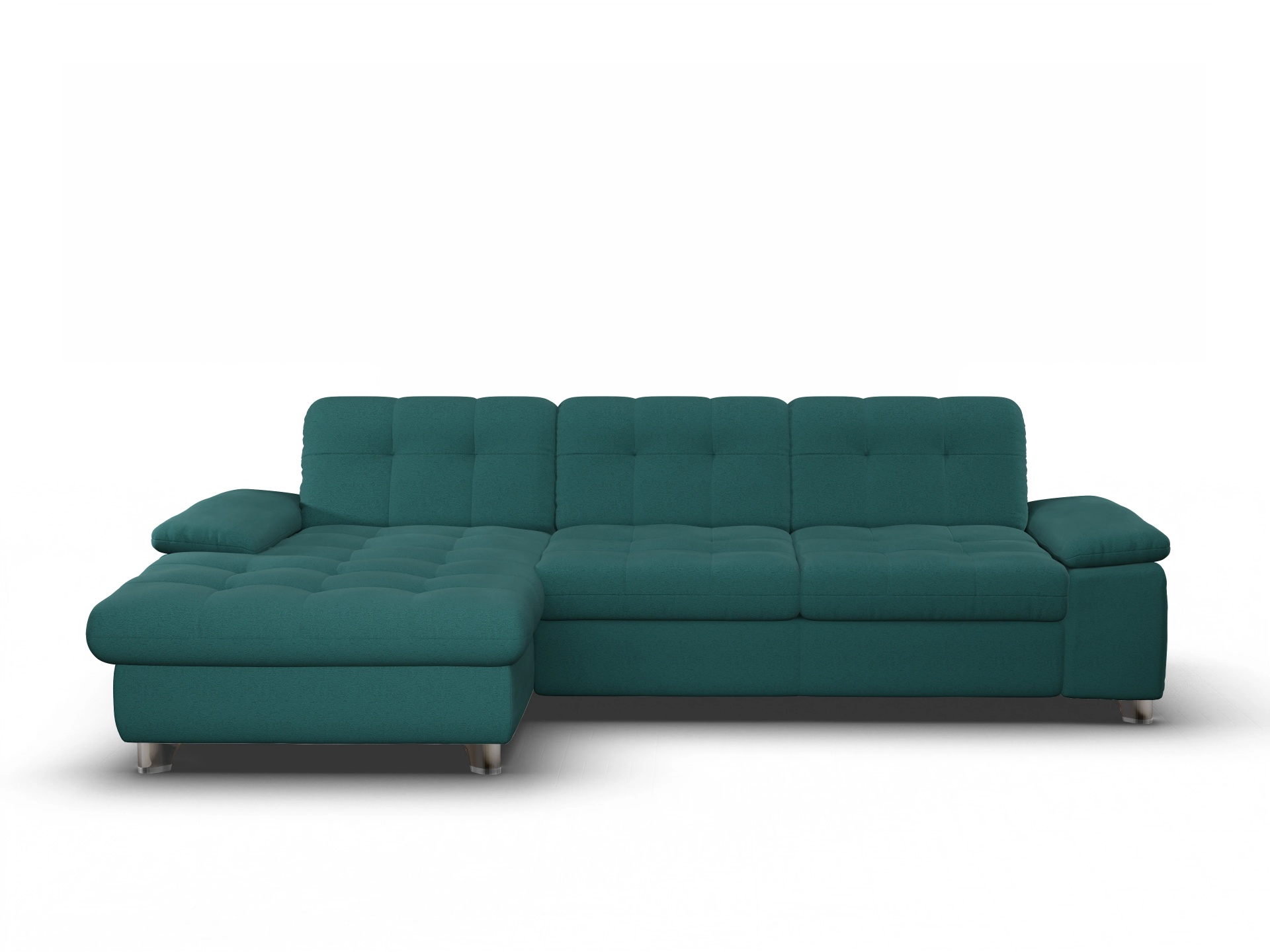 Ansicht des Produktes SC Smart 1012 Ecksofa links Abschluss offen in Stoff Blau