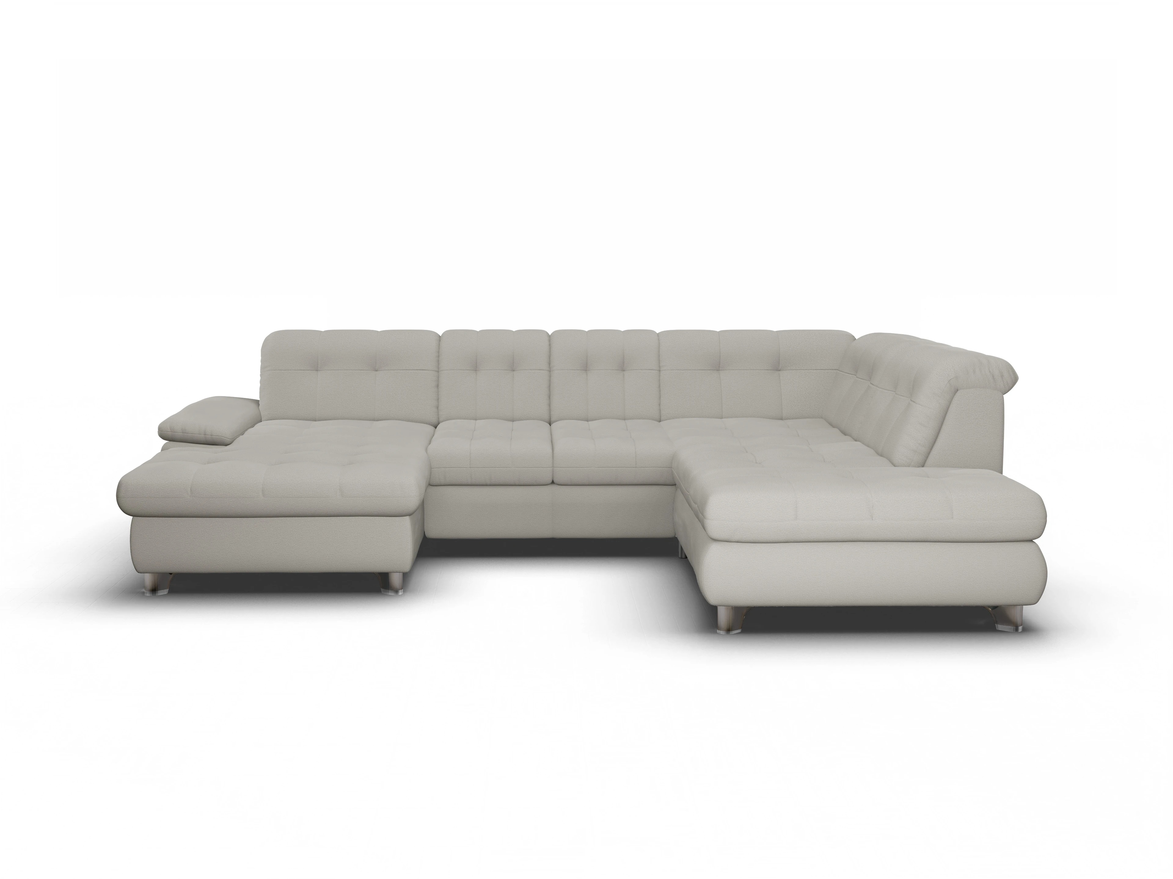 Ansicht des Produktes SC Smart 1012 Wohnlandschaft offen beidseitig in Stoff Grau