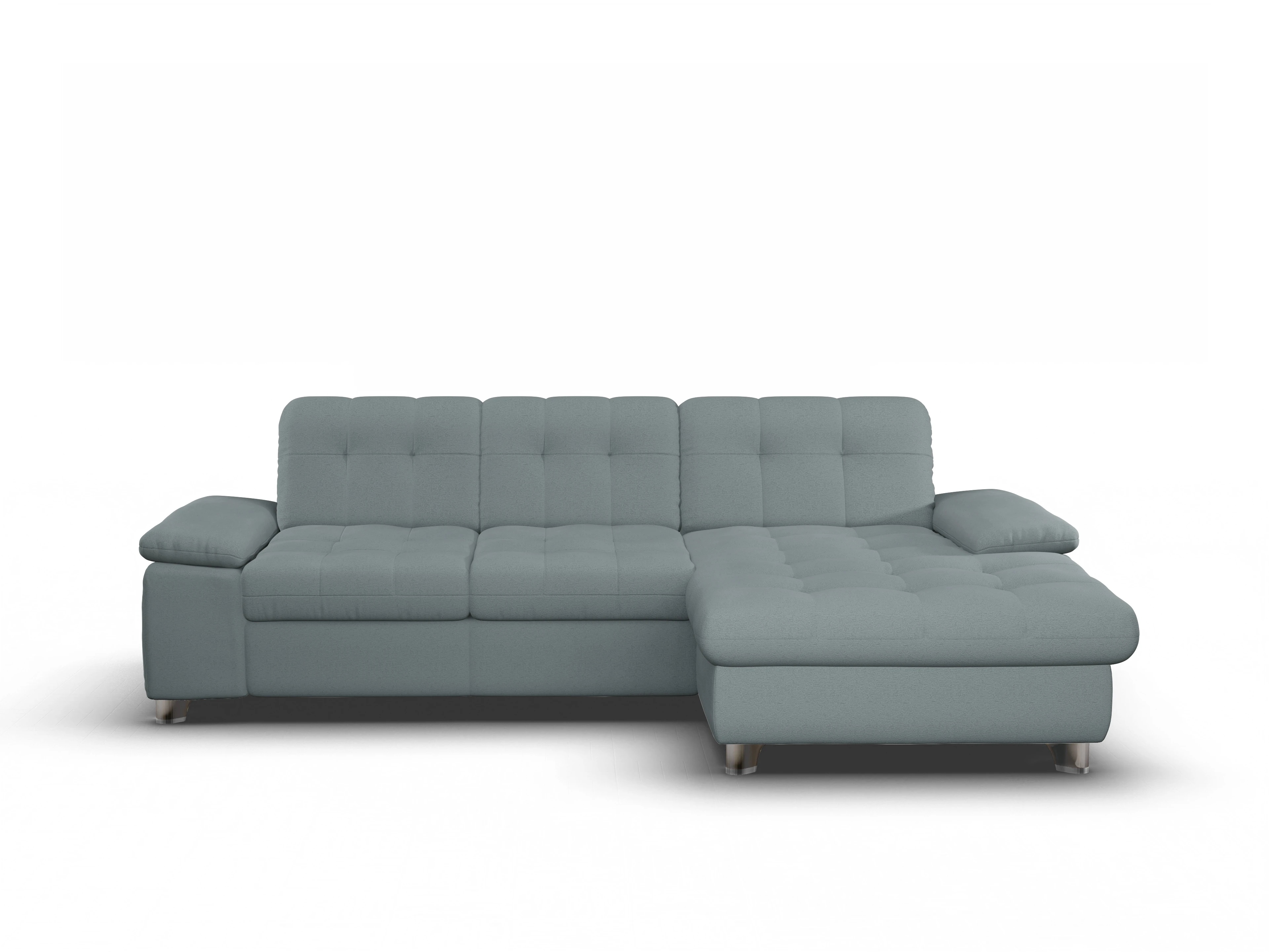 Ansicht des Produktes SC Smart 1012 Ecksofa rechts Abschluss offen in Stoff Grau