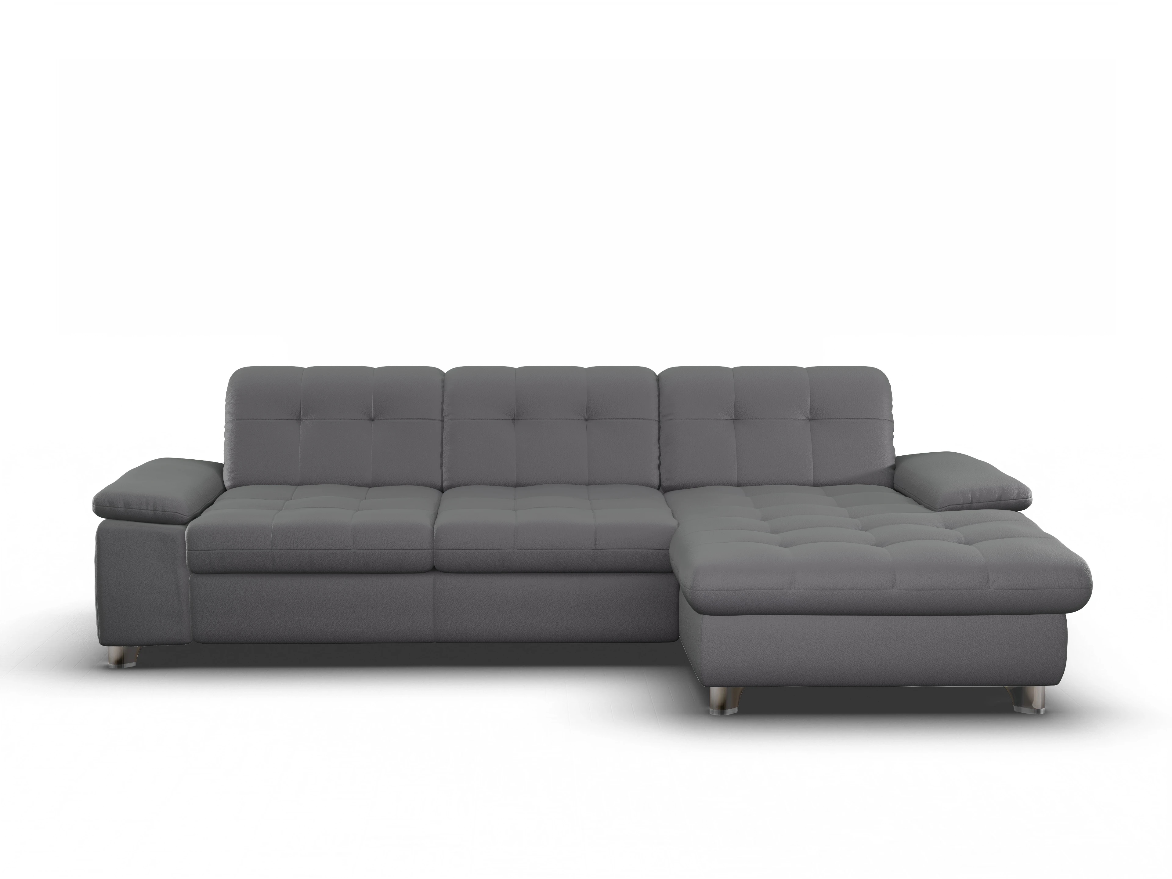 Ansicht des Produktes SC Smart 1012 Ecksofa rechts Abschluss offen in Stoff Grau