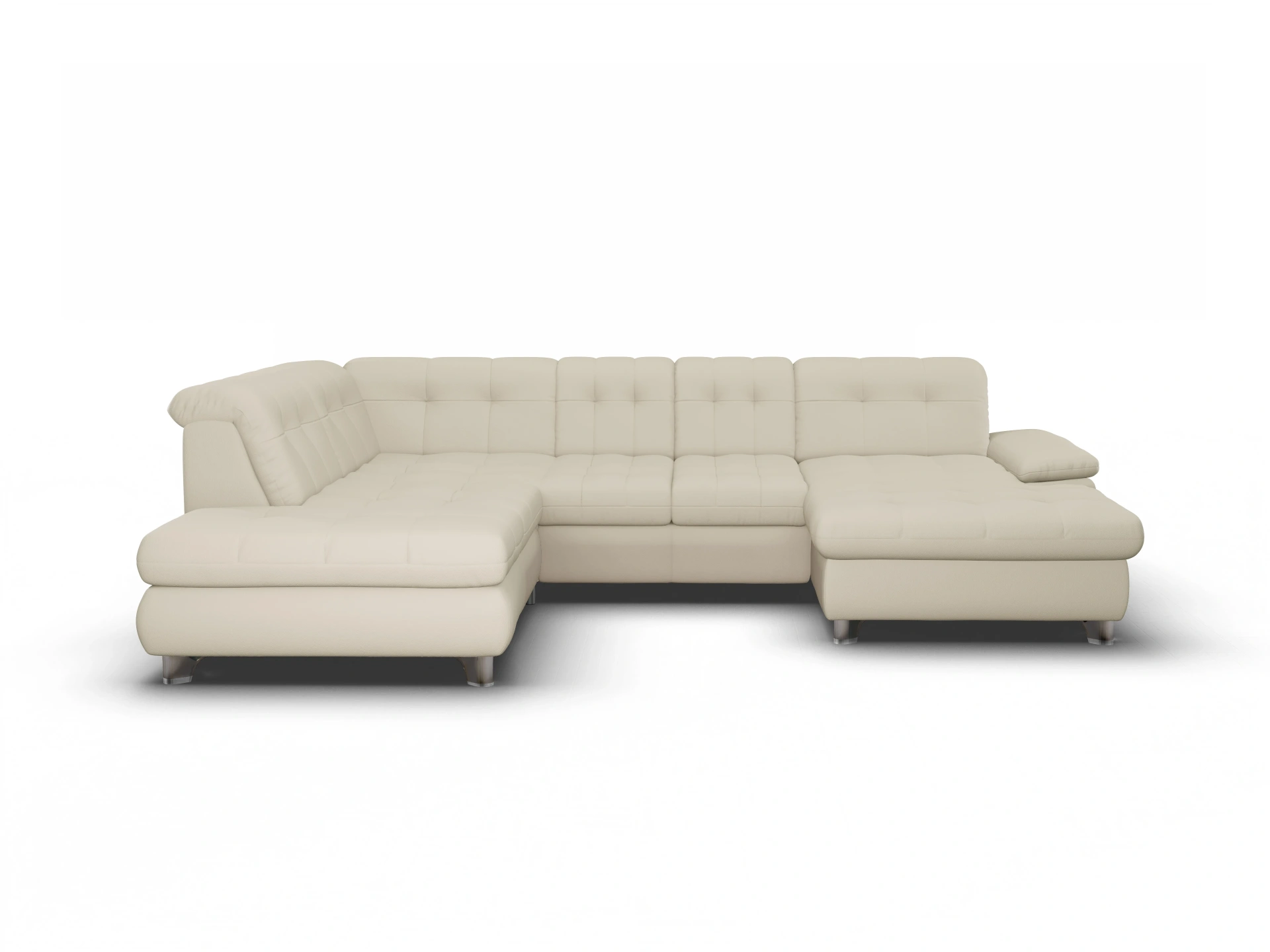 Ansicht des Produktes SC Smart 1012 Wohnlandschaft offen beidseitig in Stoff Beige