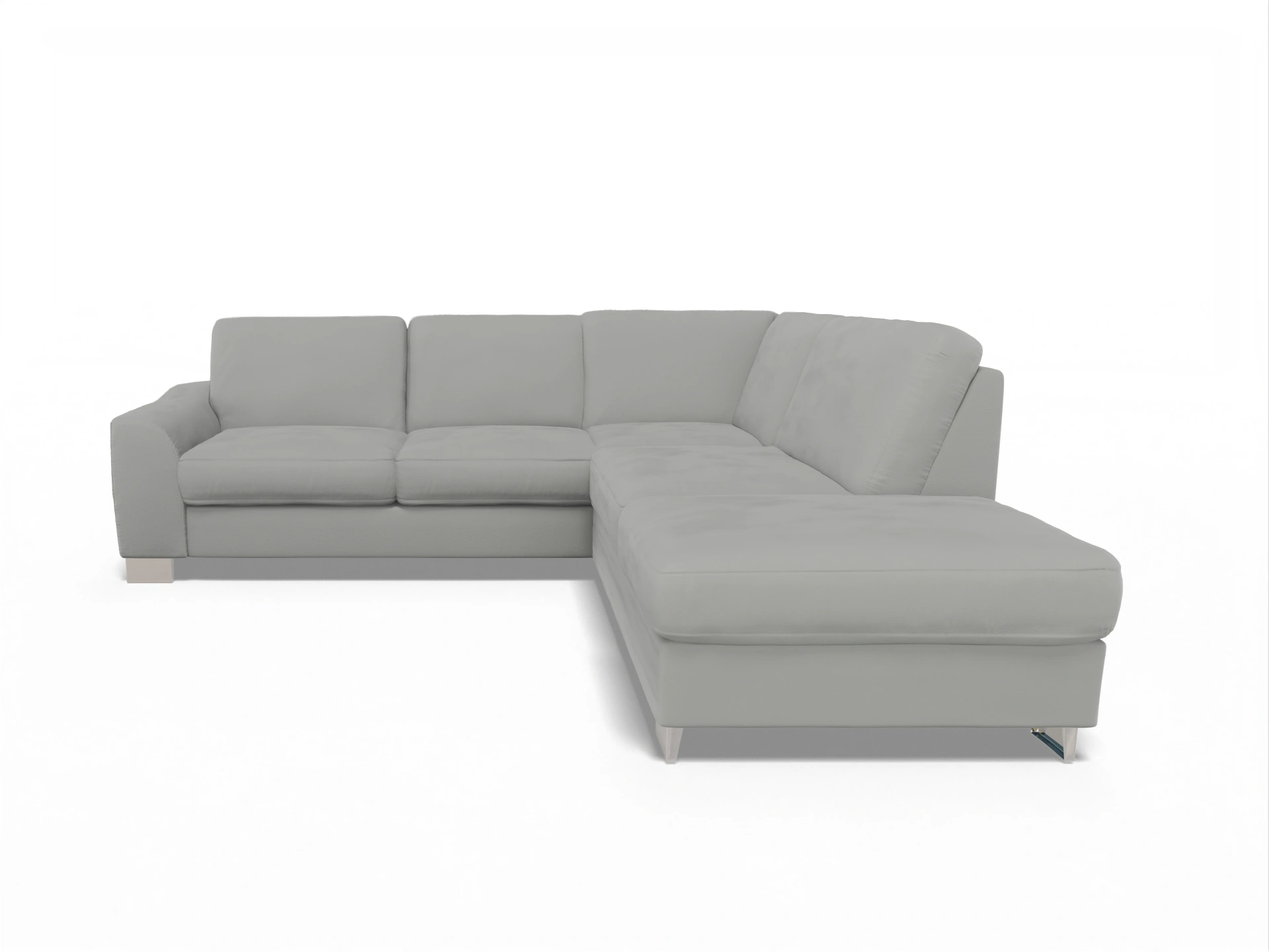 Ansicht des Produktes SC Family 1028 Ecksofa rechts Abschluss offen in Stoff Grau