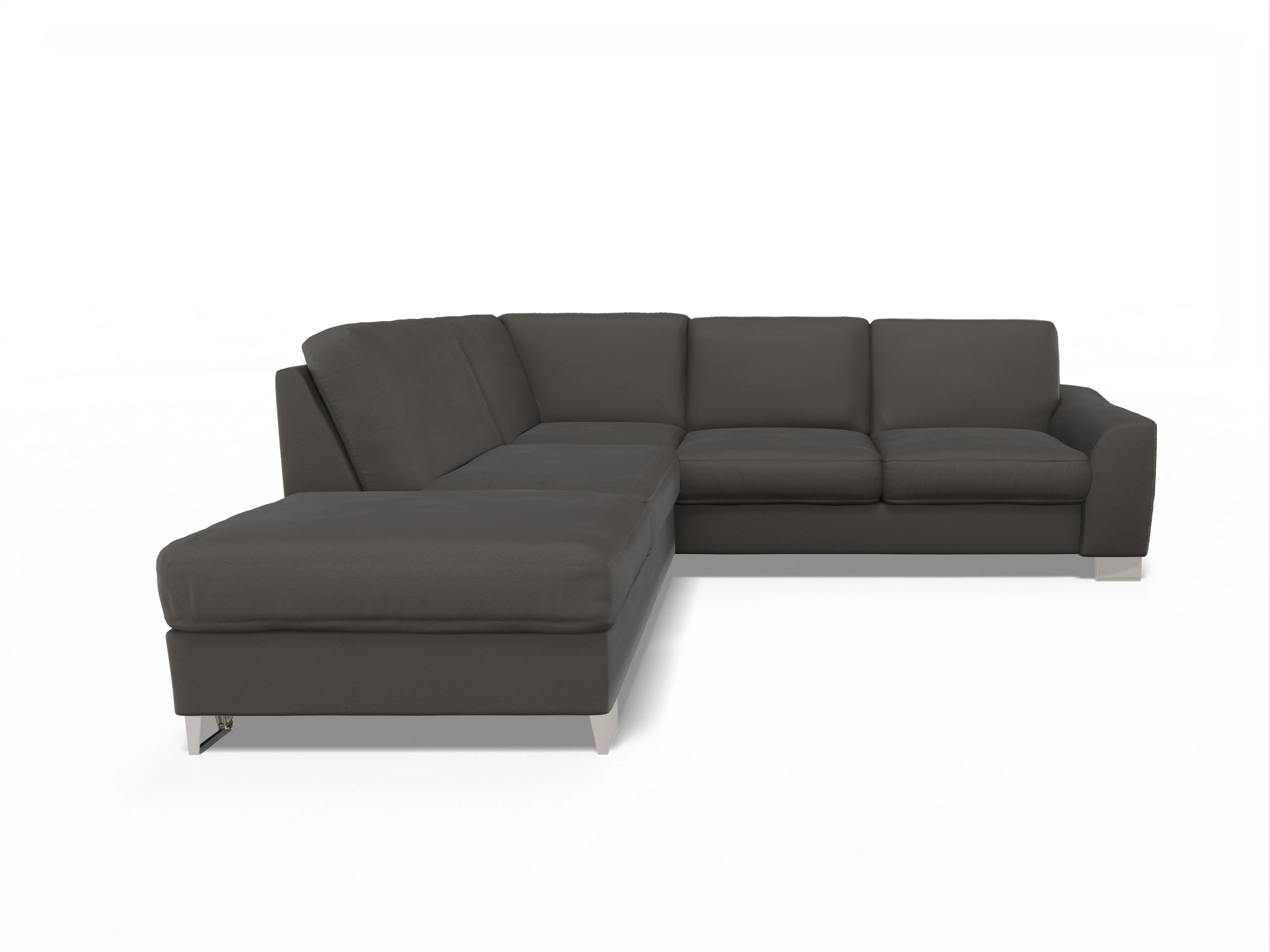 Ansicht des Produktes SC Family 1028 Ecksofa links Abschluss offen in Stoff Grau