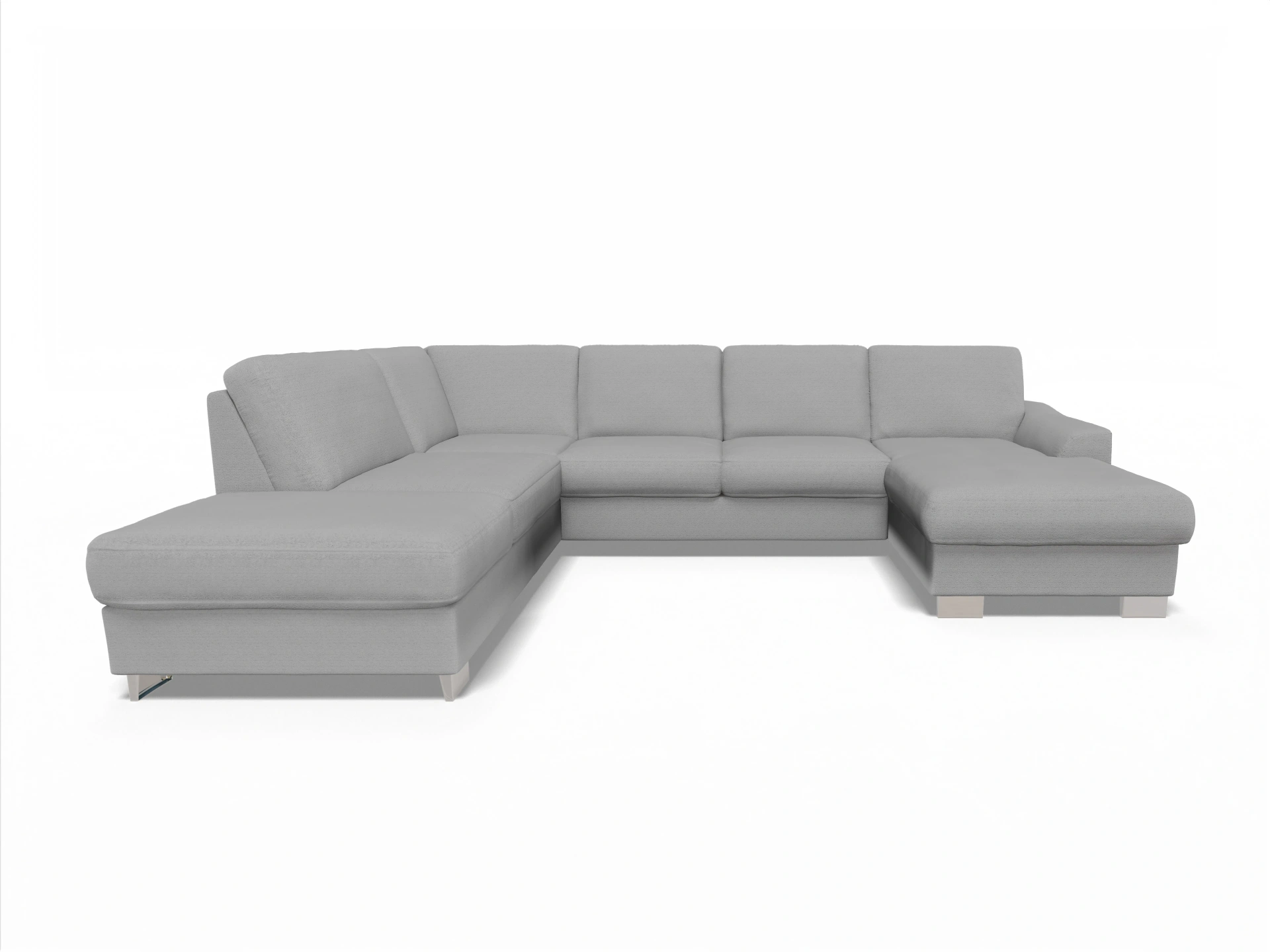 Ansicht des Produktes SC Family 1028 Wohnlandschaft offen beidseitig in Stoff Grau