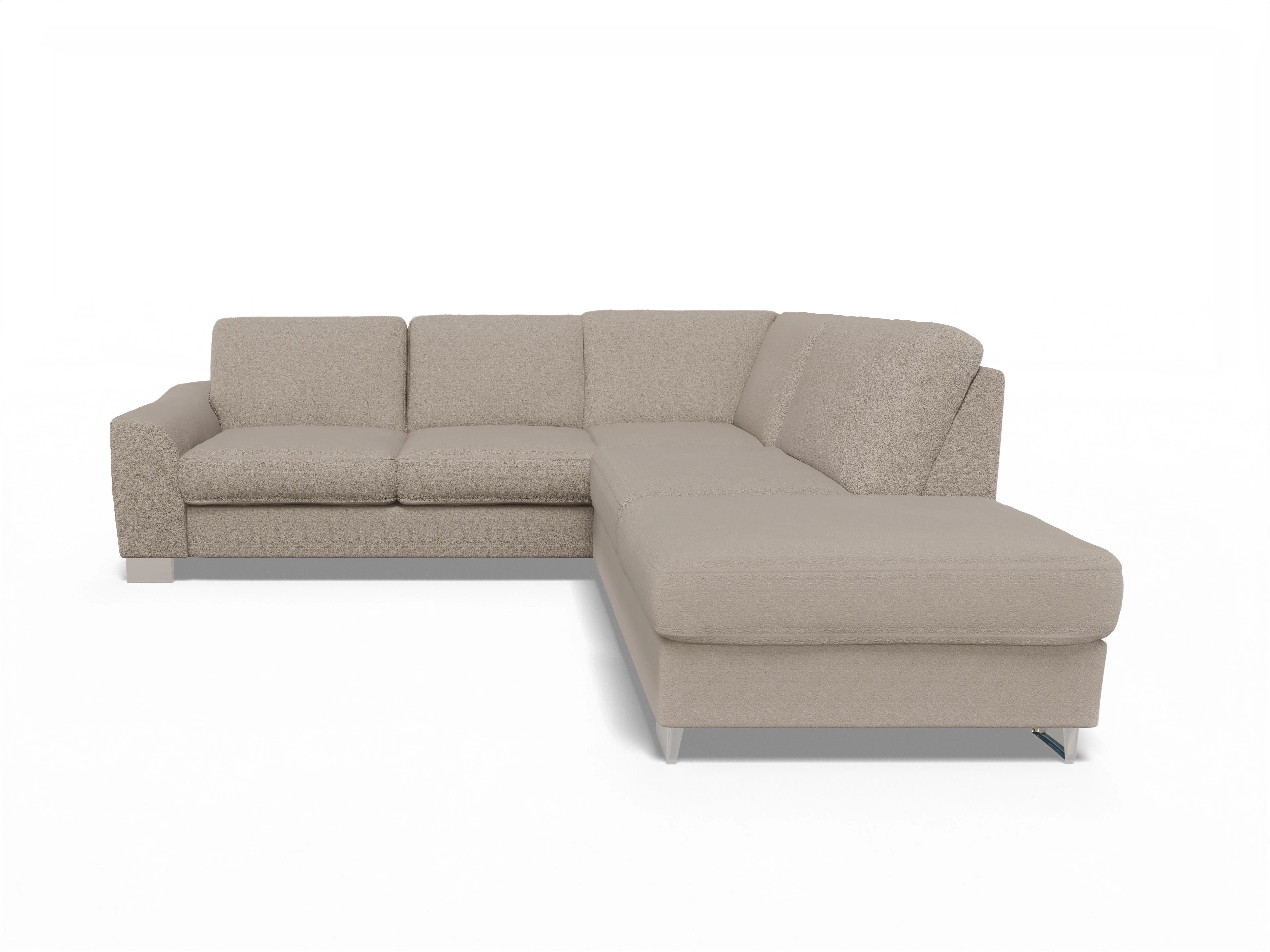 Ansicht des Produktes SC Family 1028 Ecksofa rechts Abschluss offen in Stoff Beige