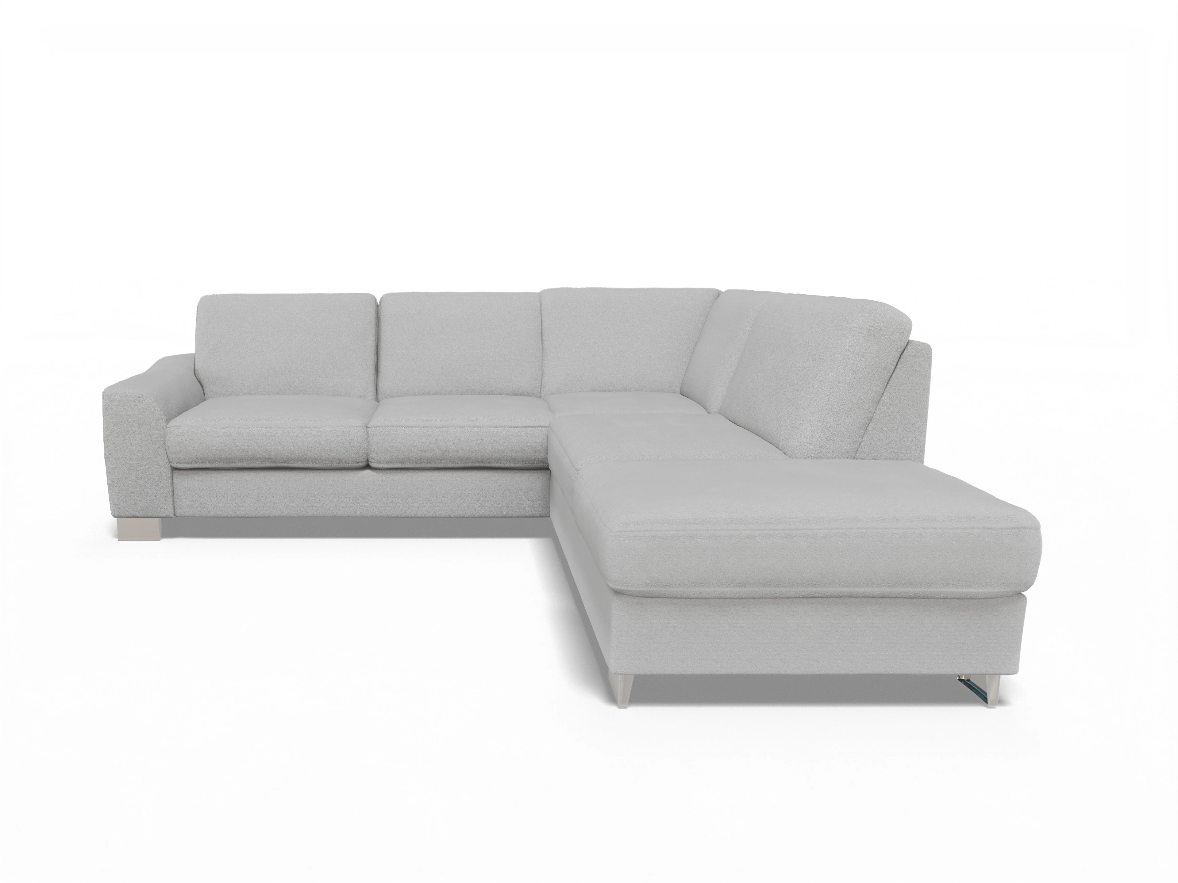 Ansicht des Produktes SC Family 1028 Ecksofa rechts Abschluss offen in Stoff Grau