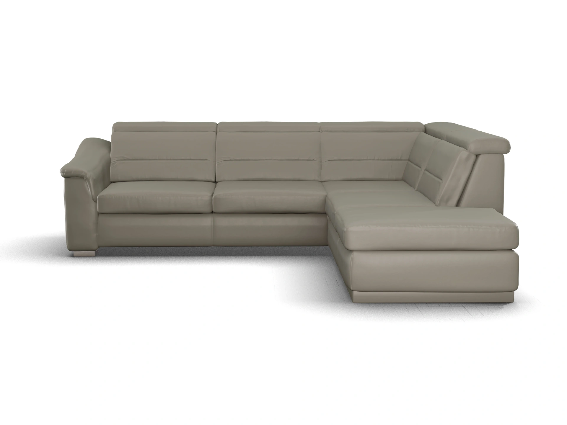 Ansicht des Produktes SC Select 1008 Ecksofa rechts Abschluss offen in Leder Grün