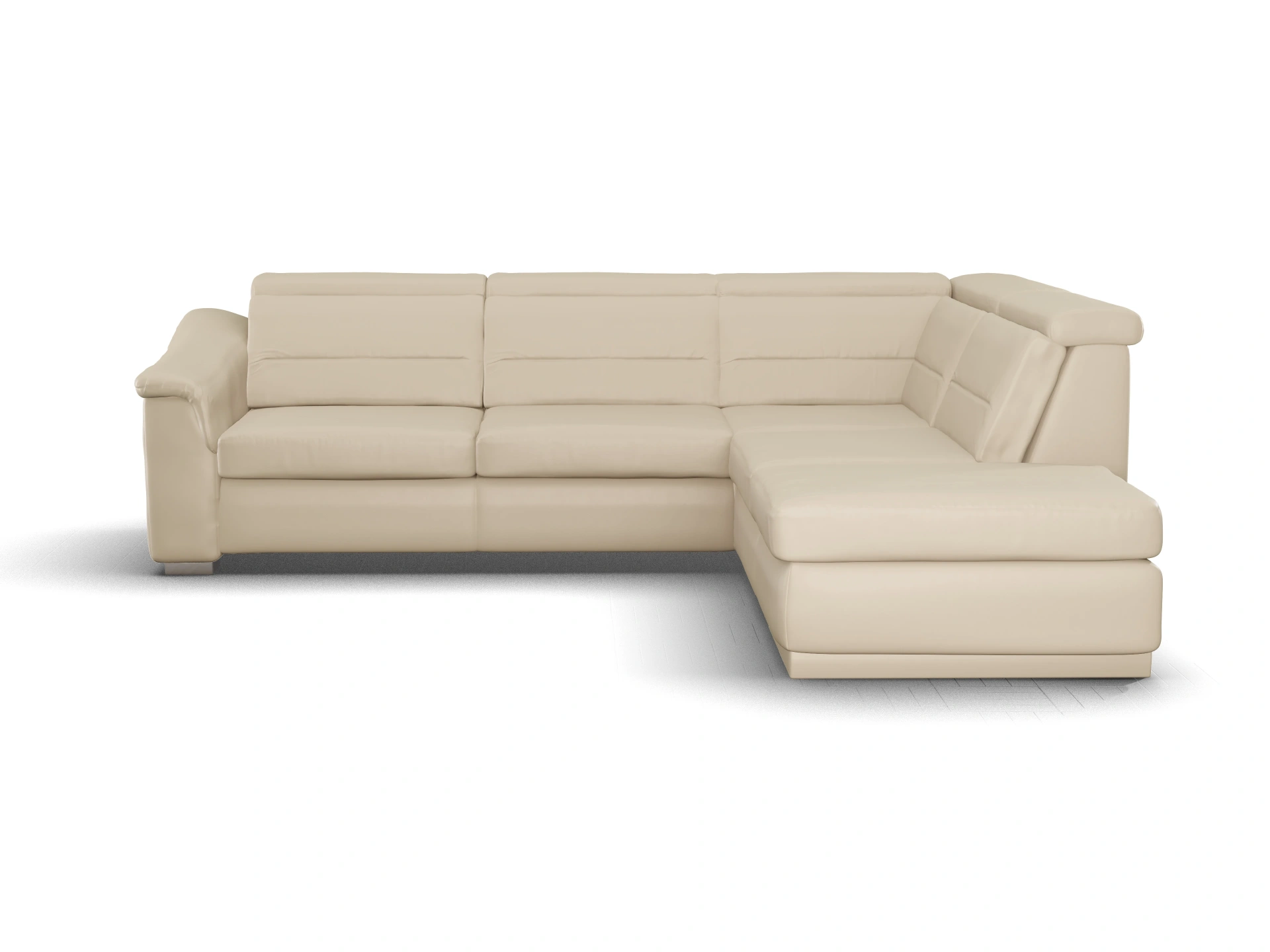 Ansicht des Produktes SC Select 1008 Ecksofa rechts Abschluss offen in Leder Beige