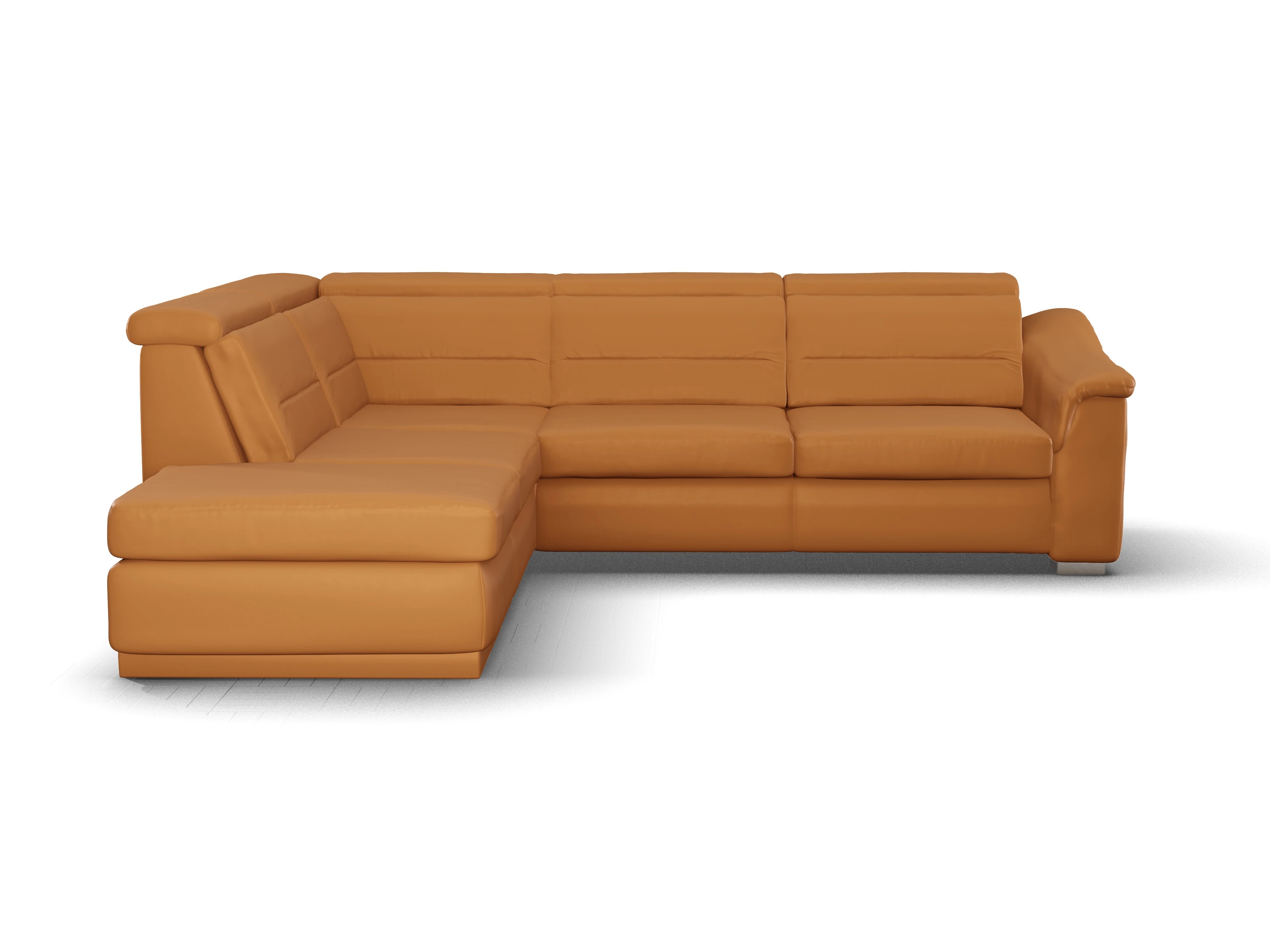 Ansicht des Produktes SC Select 1008 Ecksofa links Abschluss offen in Leder Orange