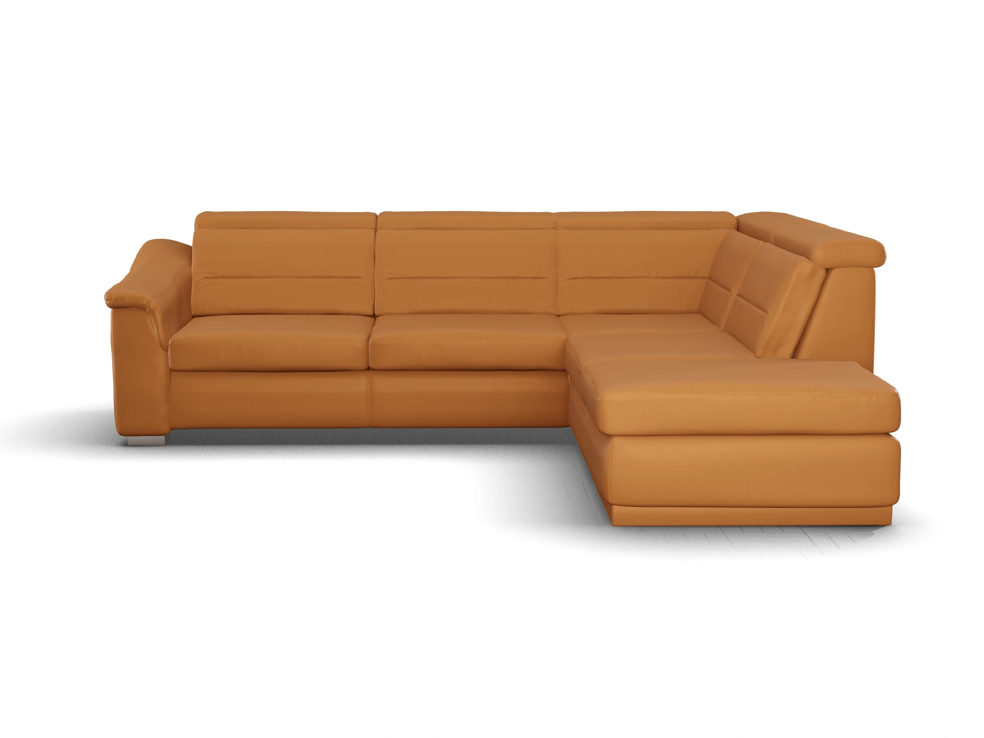 Ansicht des Produktes SC Select 1008 Ecksofa rechts Abschluss offen in Leder Orange