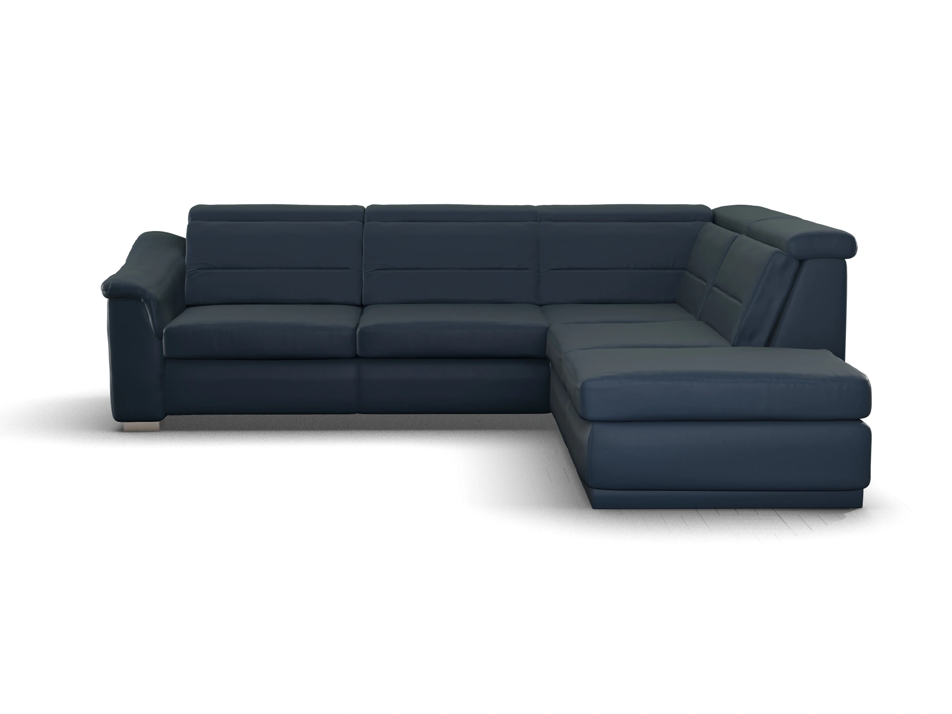 Ansicht des Produktes SC Select 1008 Ecksofa rechts Abschluss offen in Leder Blau