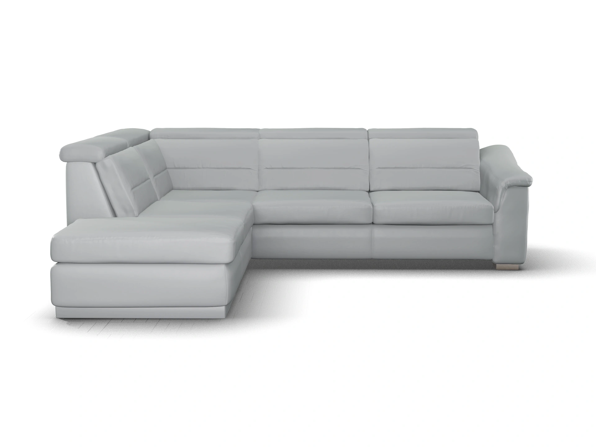 Ansicht des Produktes SC Select 1008 Ecksofa links Abschluss offen in Leder Grau