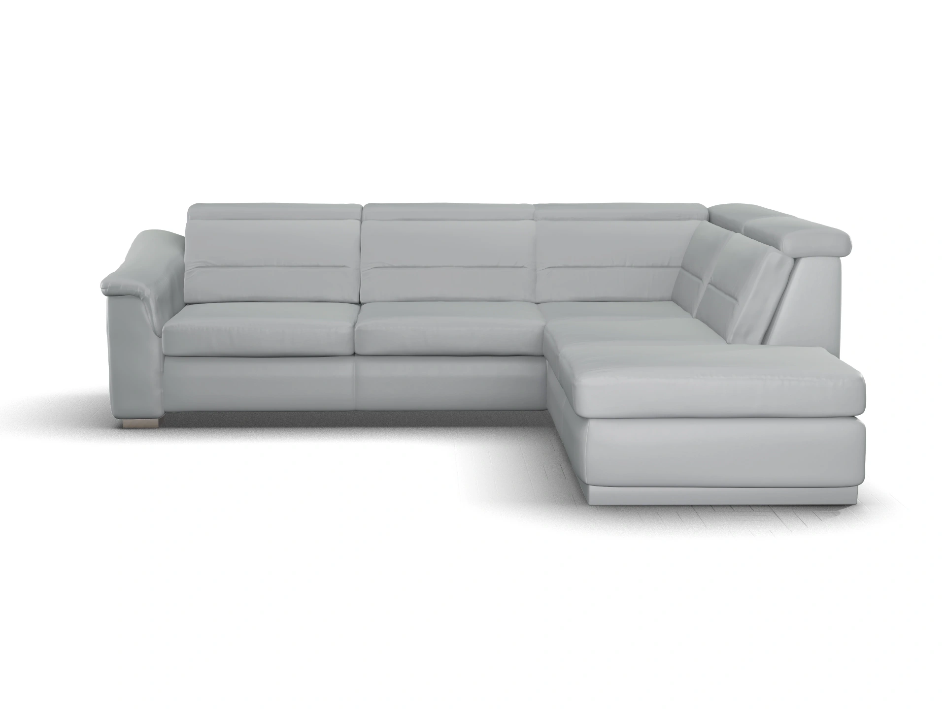 Ansicht des Produktes SC Select 1008 Ecksofa rechts Abschluss offen in Leder Grau
