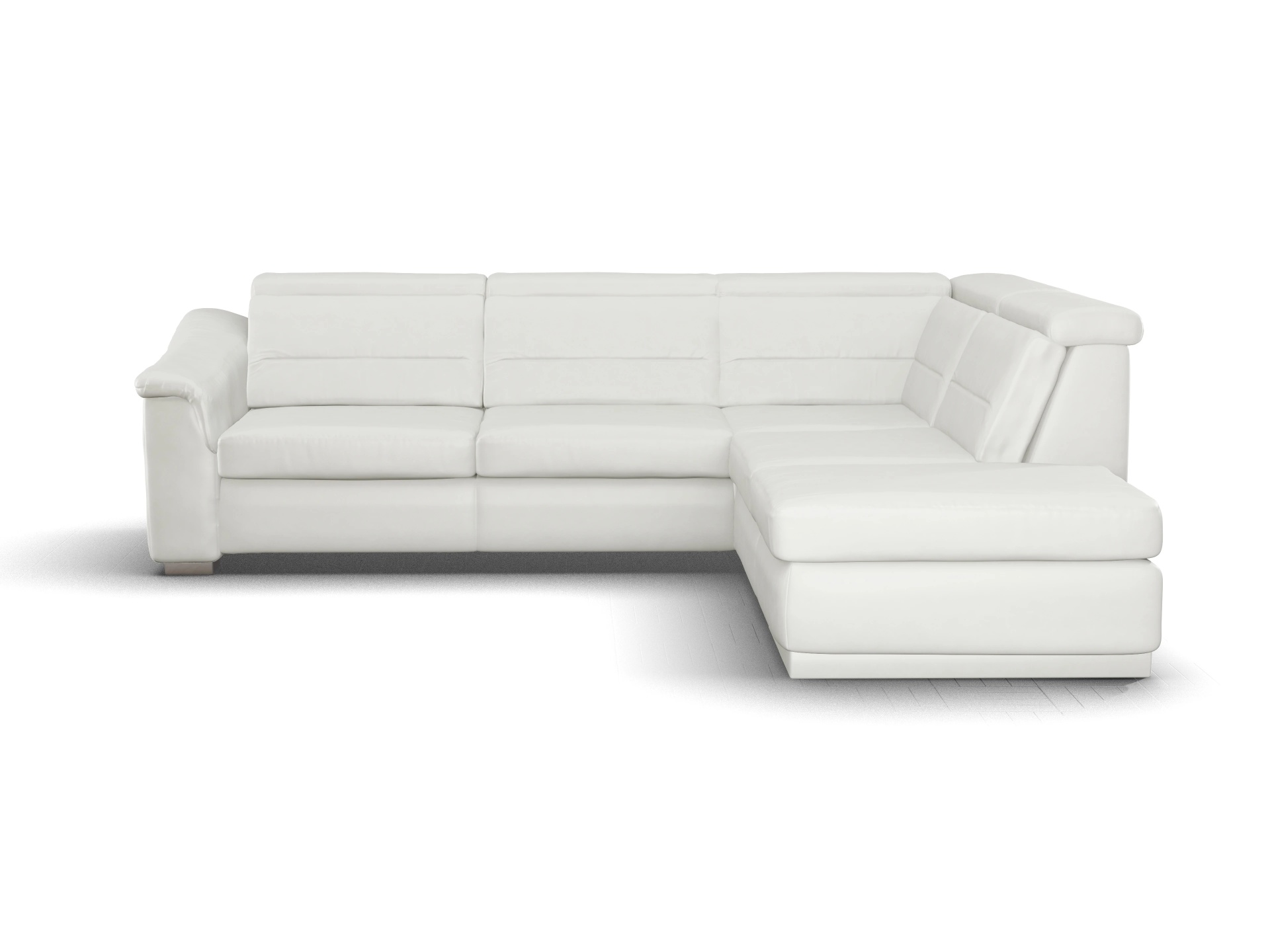 Ansicht des Produktes SC Select 1008 Ecksofa rechts Abschluss offen in Leder Weiss