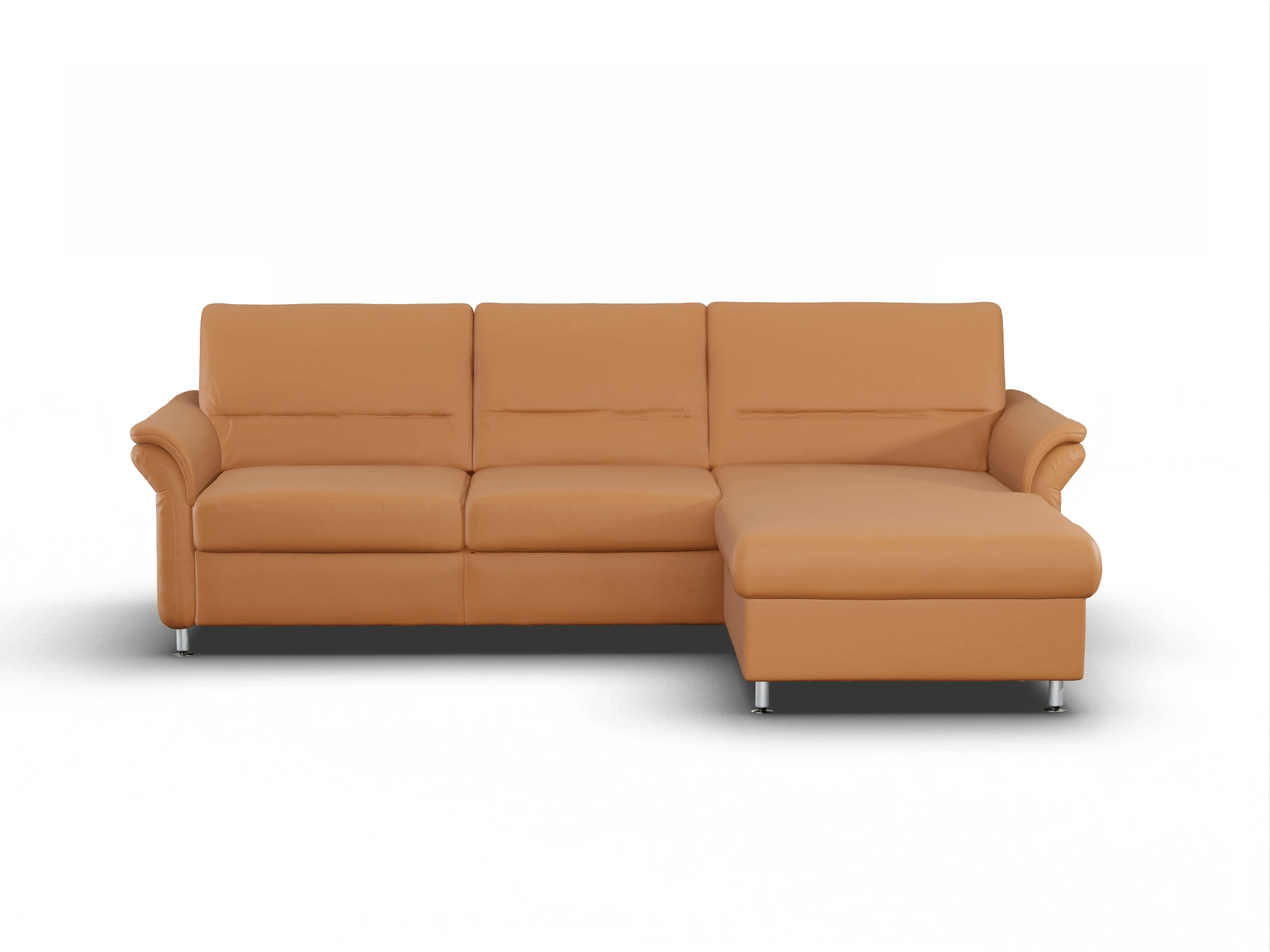 Ansicht des Produktes SC Select 1010 Ecksofa rechts Abschluss offen in Leder Orange