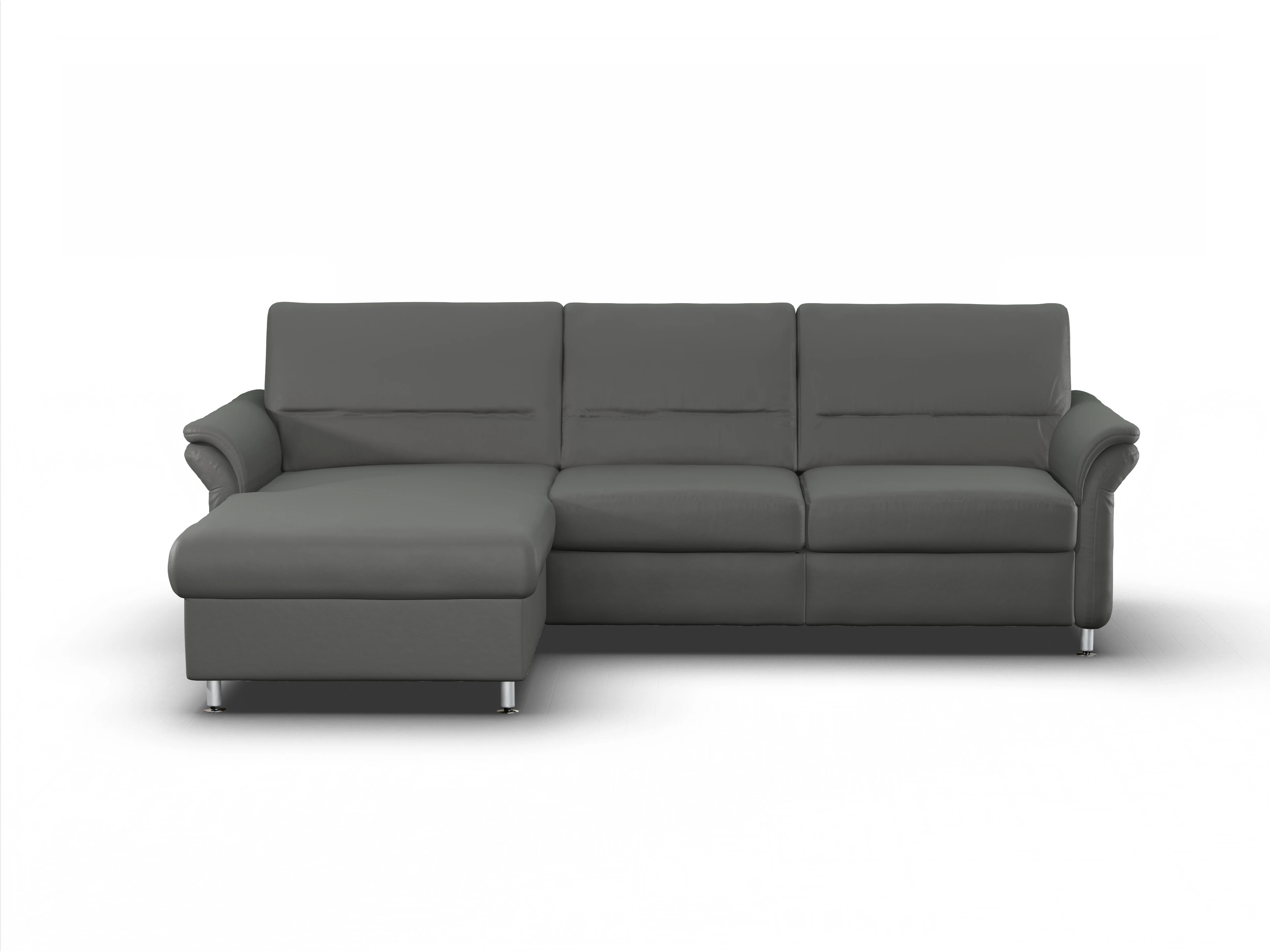 Ansicht des Produktes SC Select 1010 Ecksofa links Abschluss offen in Leder Grau