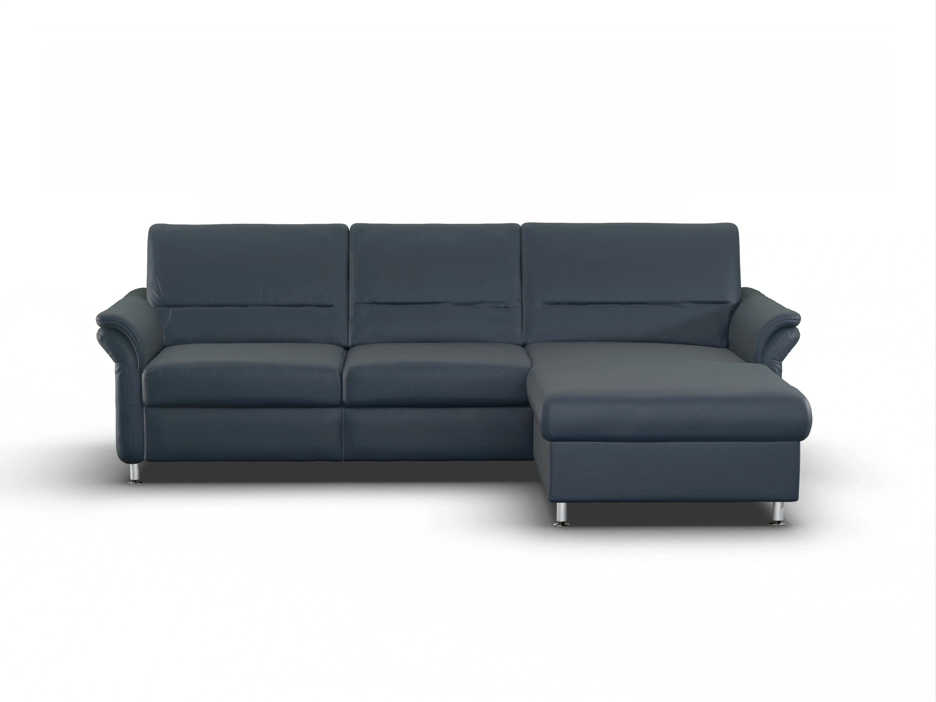Ansicht des Produktes SC Select 1010 Ecksofa rechts Abschluss offen in Leder Blau