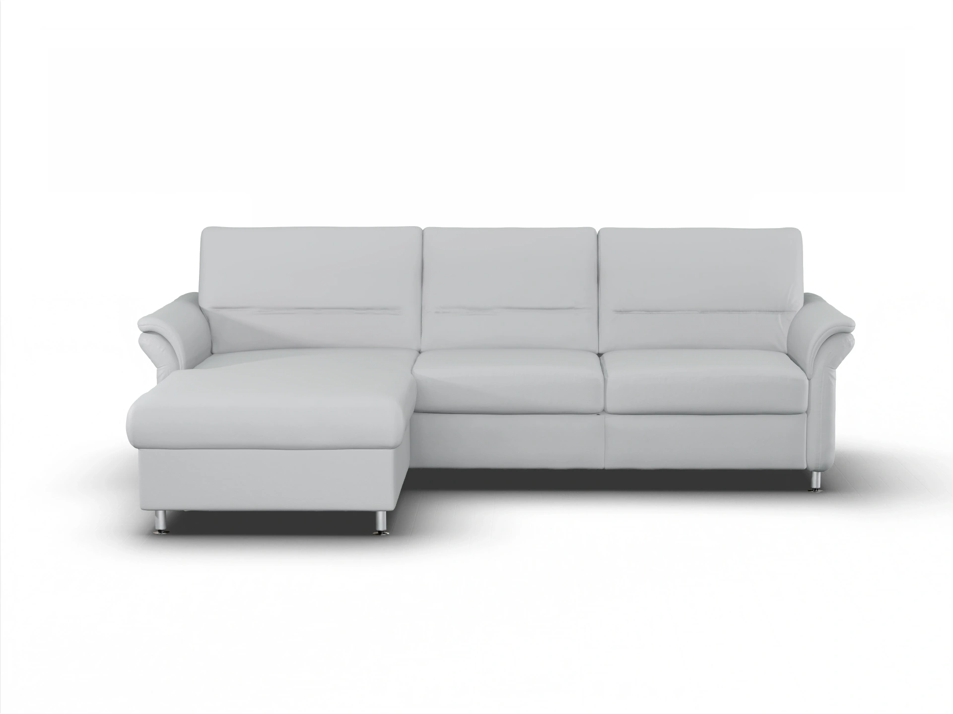 Ansicht des Produktes SC Select 1010 Ecksofa links Abschluss offen in Leder Grau