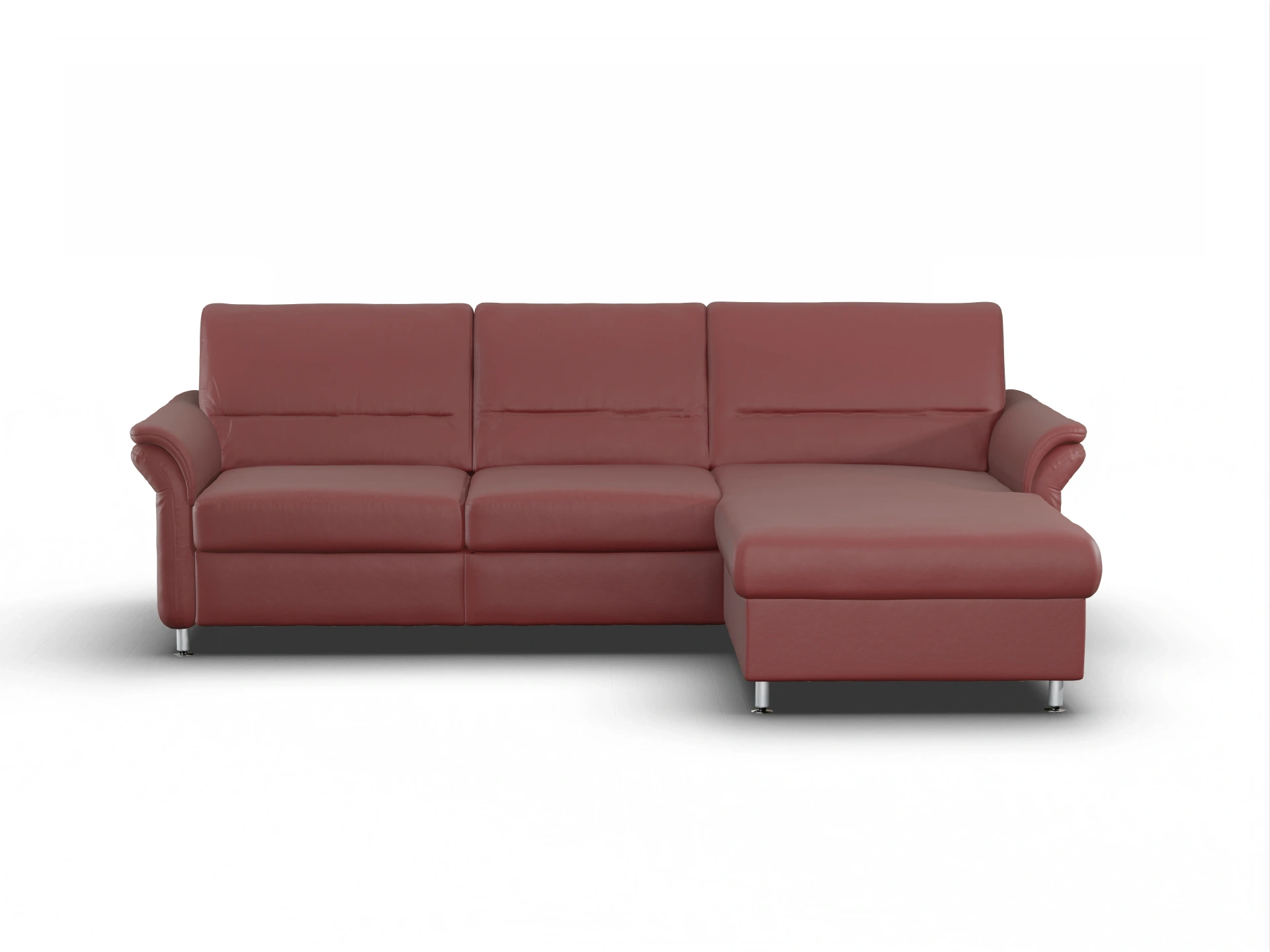 Ansicht des Produktes SC Select 1010 Ecksofa rechts Abschluss offen in Leder Rot