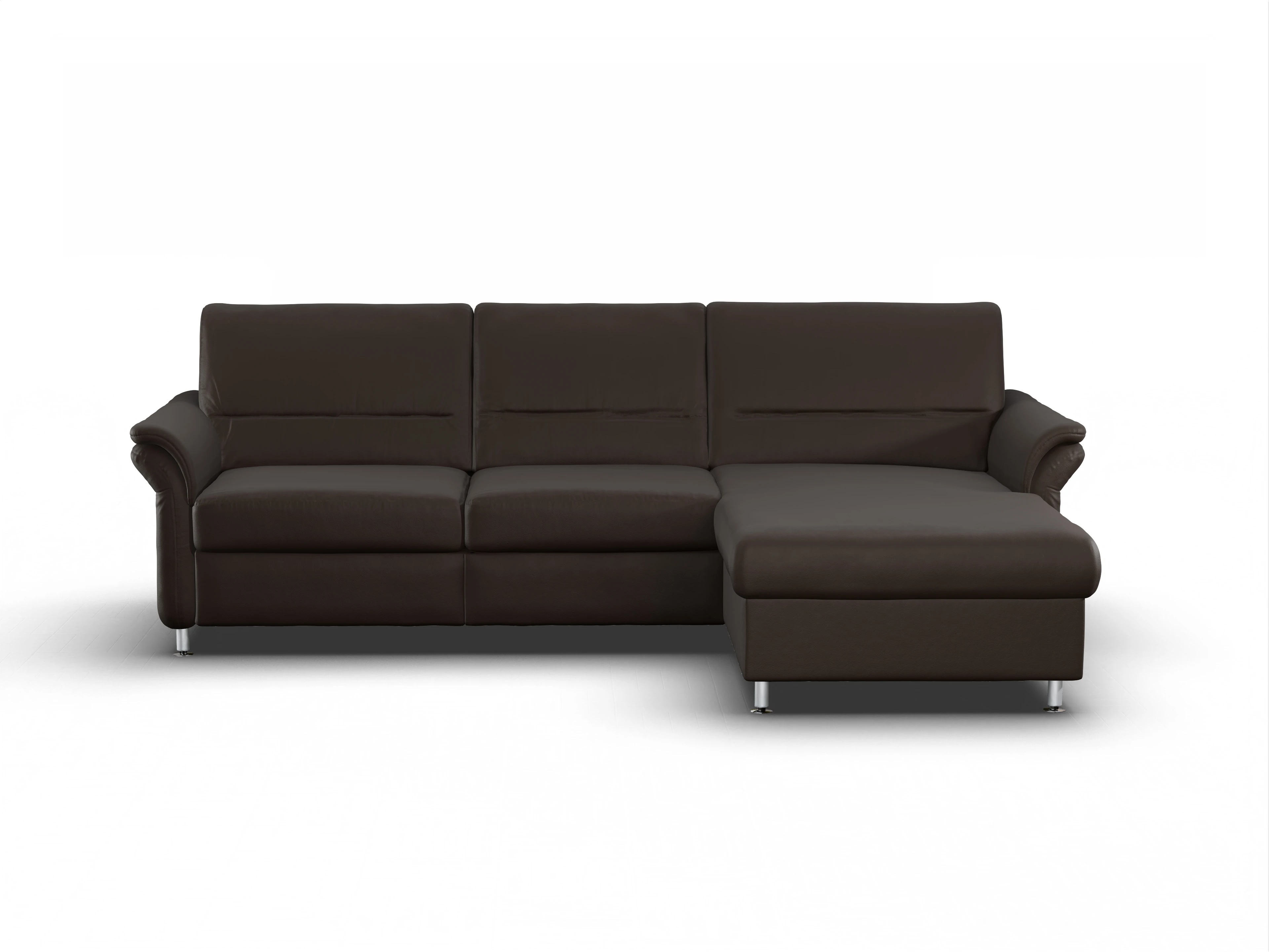 Ansicht des Produktes SC Select 1010 Ecksofa rechts Abschluss offen in Leder Braun