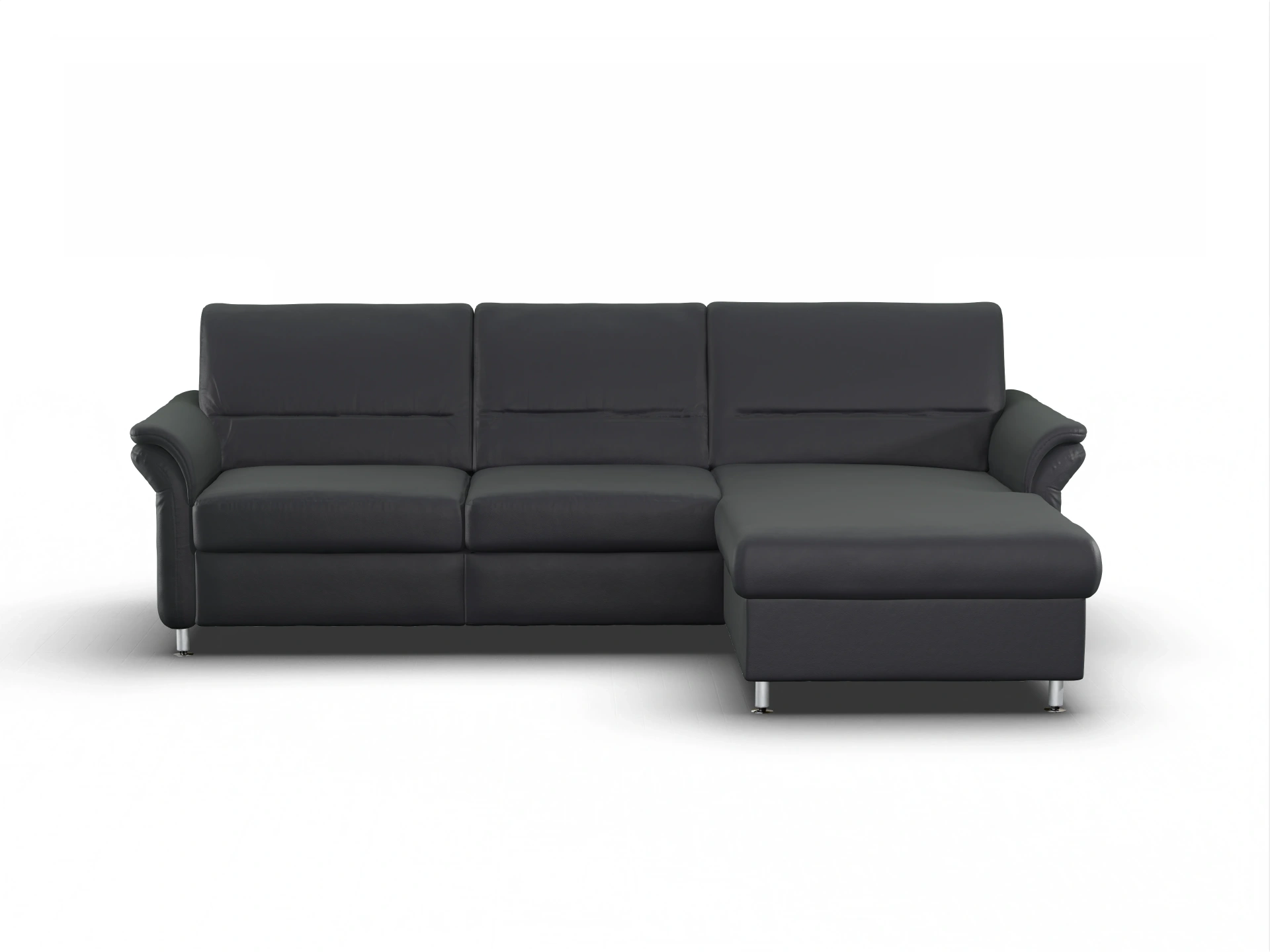 Ansicht des Produktes SC Select 1010 Ecksofa rechts Abschluss offen in Leder Schwarz