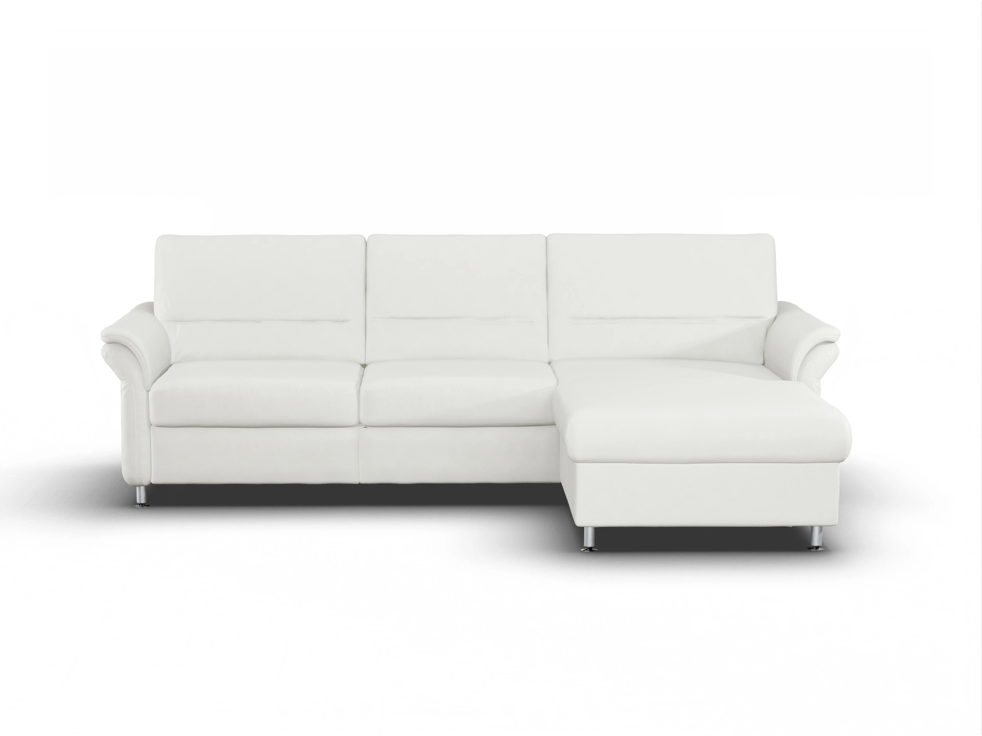 Ansicht des Produktes SC Select 1010 Ecksofa rechts Abschluss offen in Leder Weiss