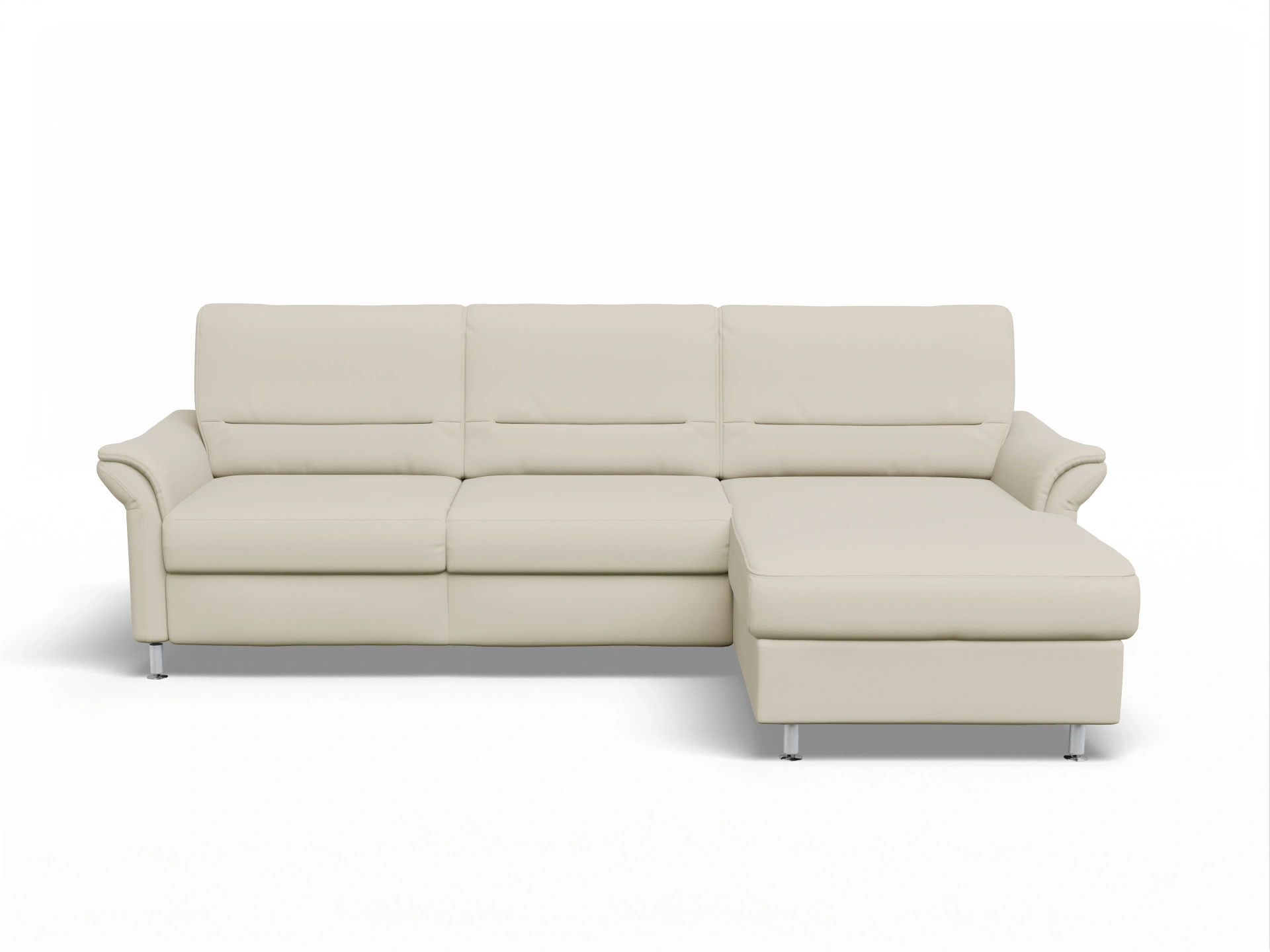 Ansicht des Produktes SC Family 1010 Ecksofa rechts Abschluss offen in Stoff Beige