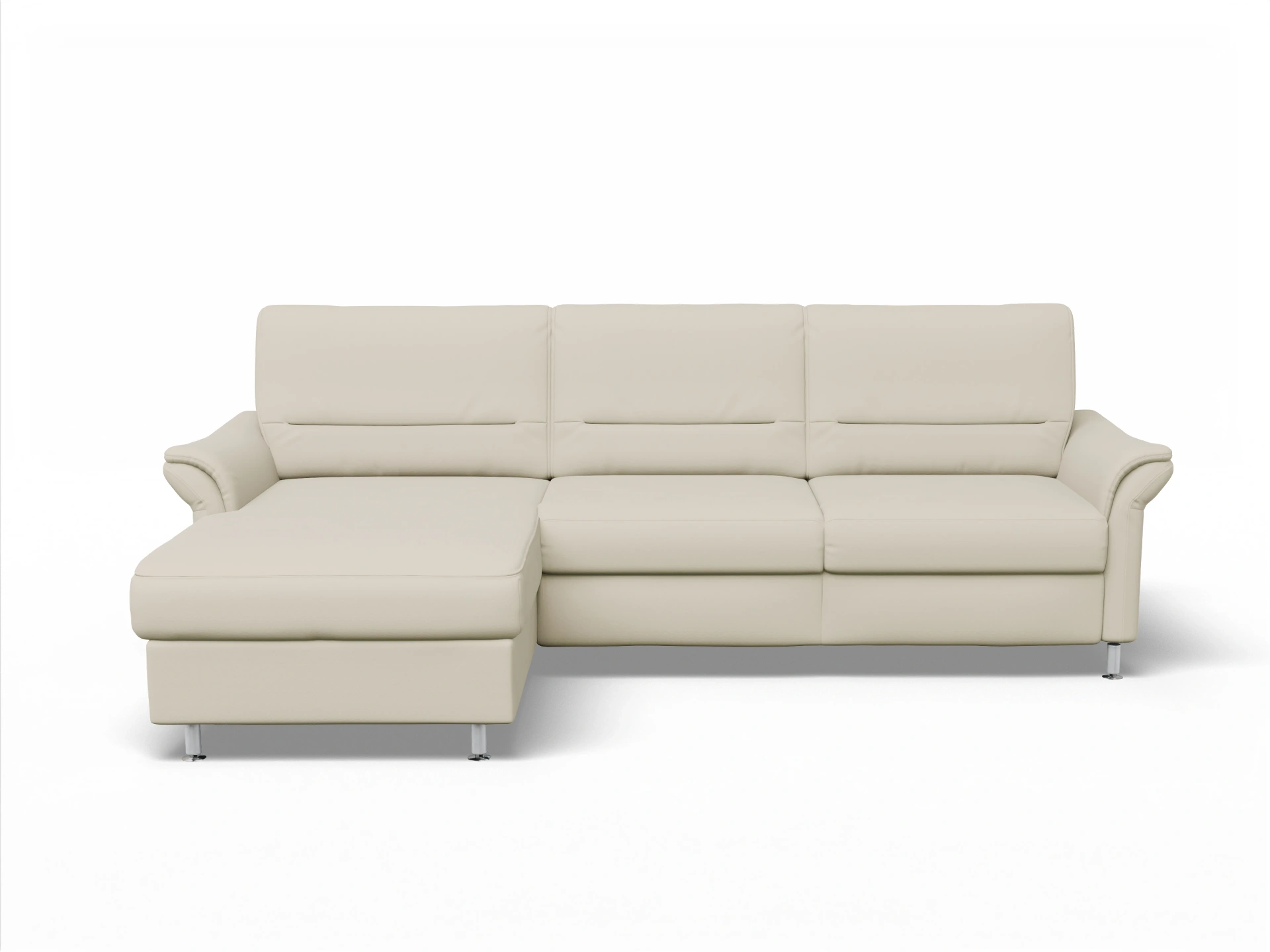Ansicht des Produktes SC Family 1010 Ecksofa links Abschluss offen in Stoff Beige