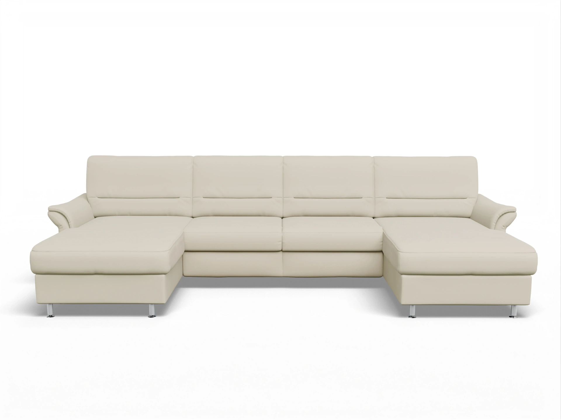 Ansicht des Produktes SC Family 1010 Wohnlandschaft offen beidseitig in Stoff Beige