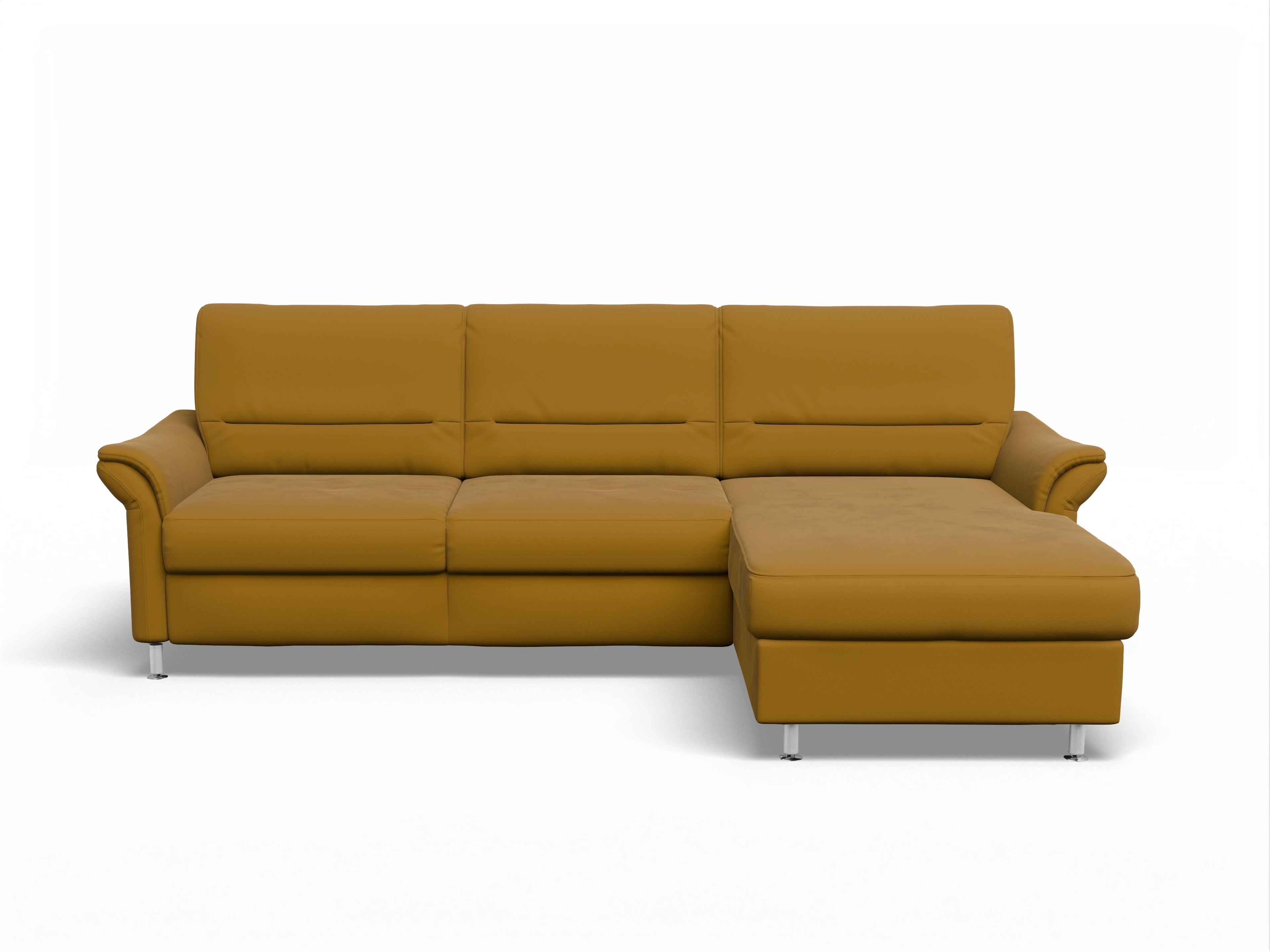 Sitz Concept Family 1010 Ecksofa Can 2,5 R Ansicht des Produktes SC Family 1010 Ecksofa rechts Abschluss offen in Stoff Gelb
