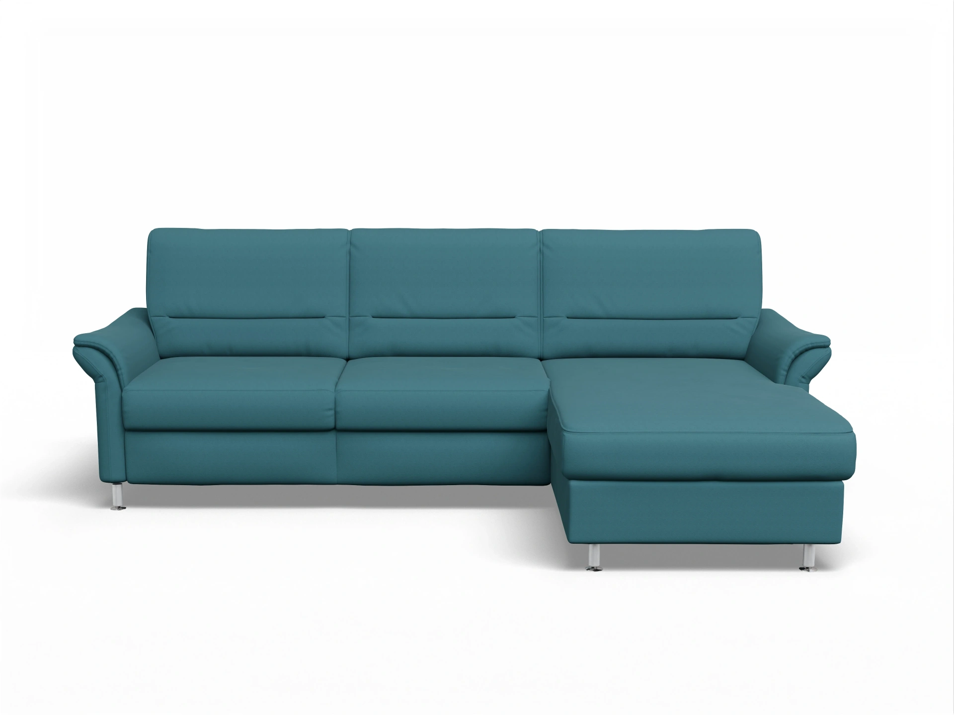 Ansicht des Produktes SC Family 1010 Ecksofa rechts Abschluss offen in Stoff Blau