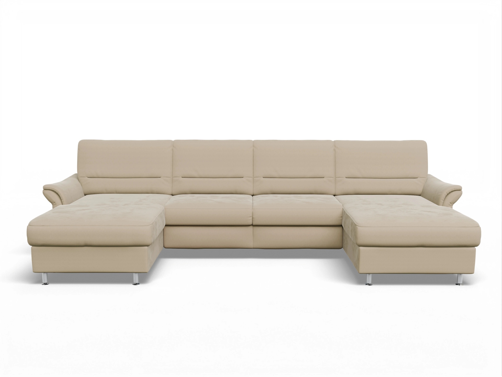 Ansicht des Produktes SC Family 1010 Wohnlandschaft offen beidseitig in Stoff Beige