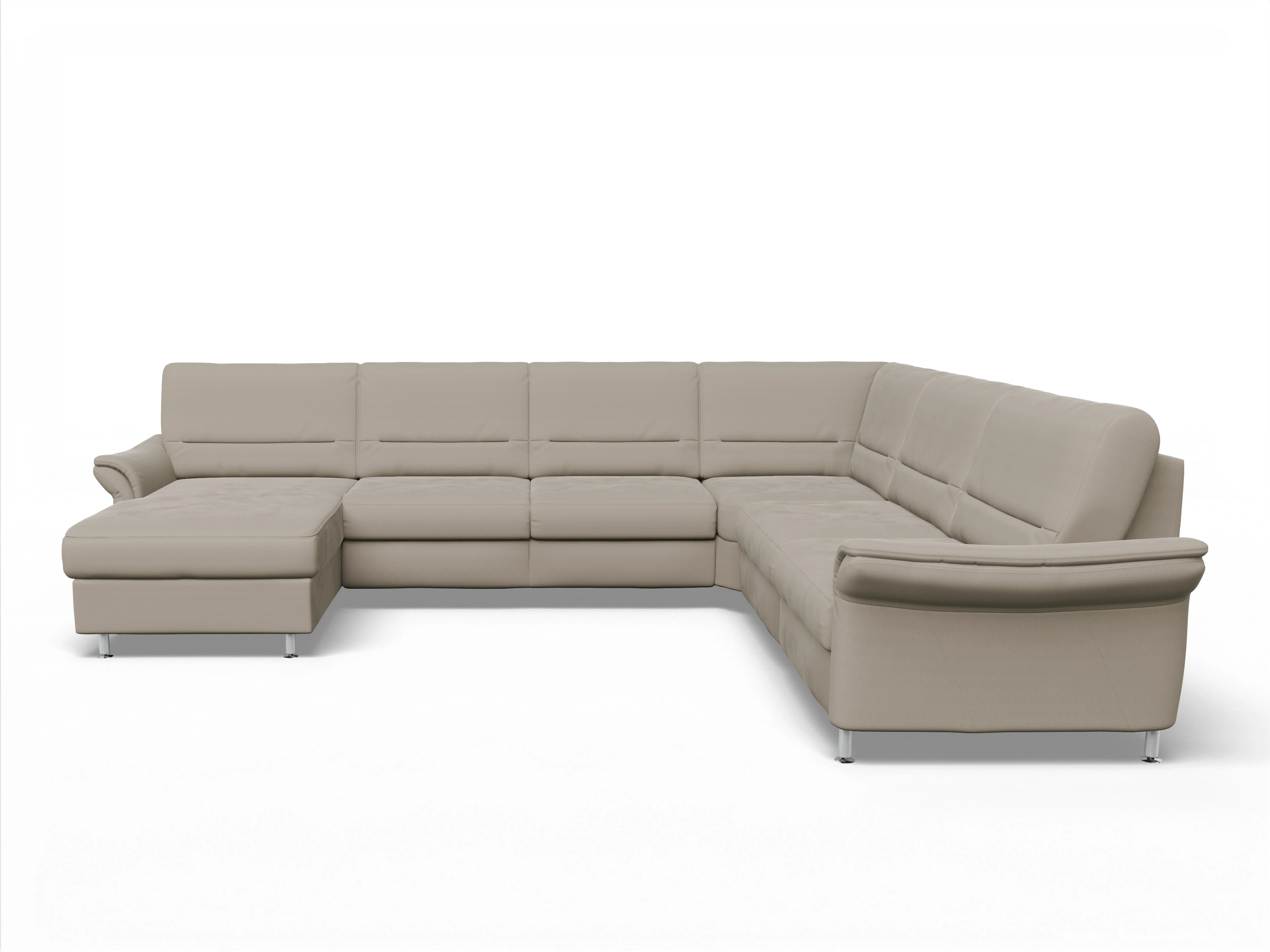 Sitz Concept Family 1010 CanSE Large L Ansicht des Produktes SC Family 1010 Wohnlandschaft Armlehne rechts Abschluss offen links in Stoff Beige